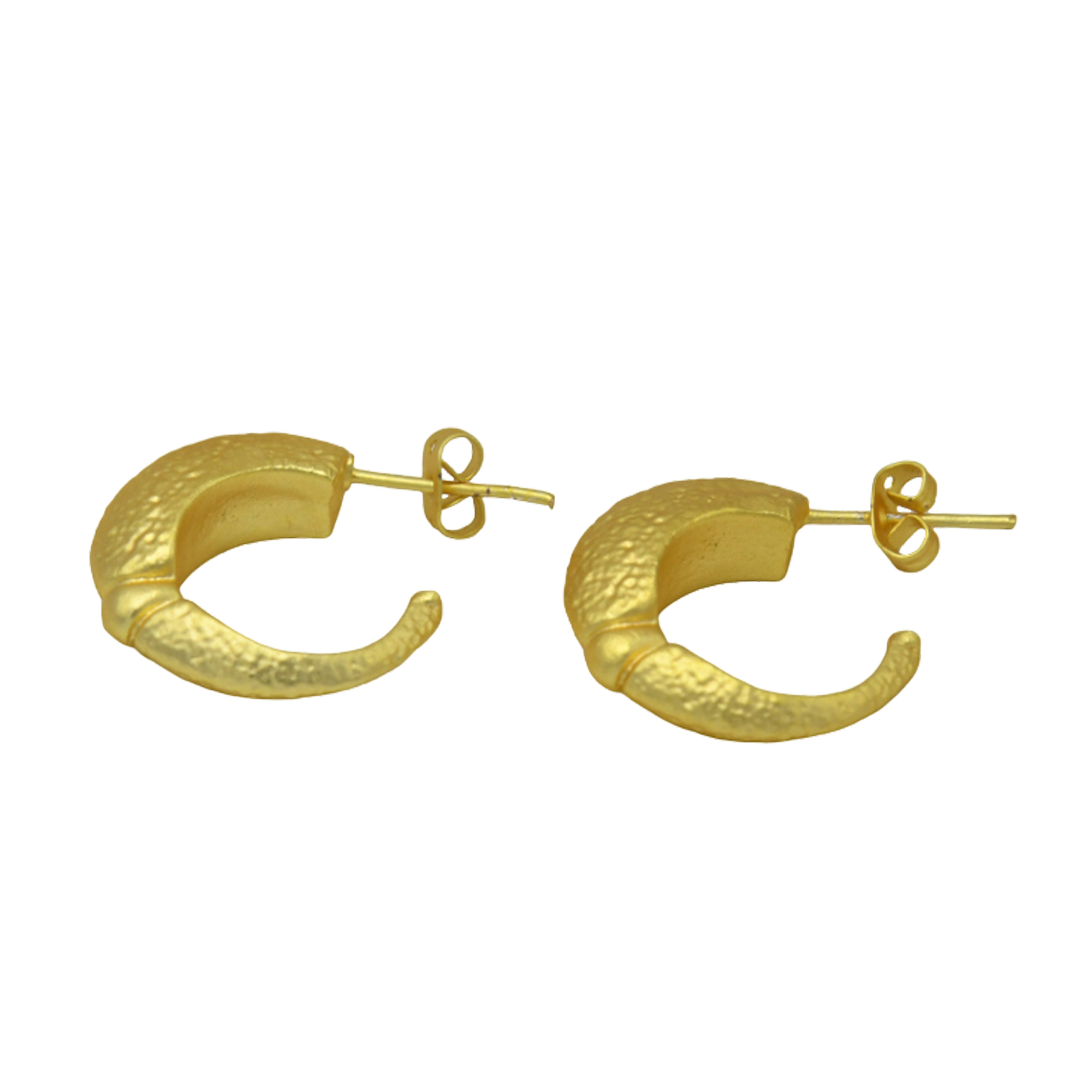 Alien Ship Hoop Flash Gold Plated Stud Earring for Women