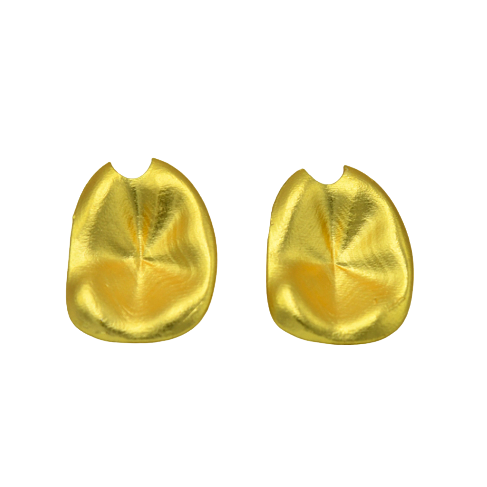 Small Lotus Leaf Stud Earring