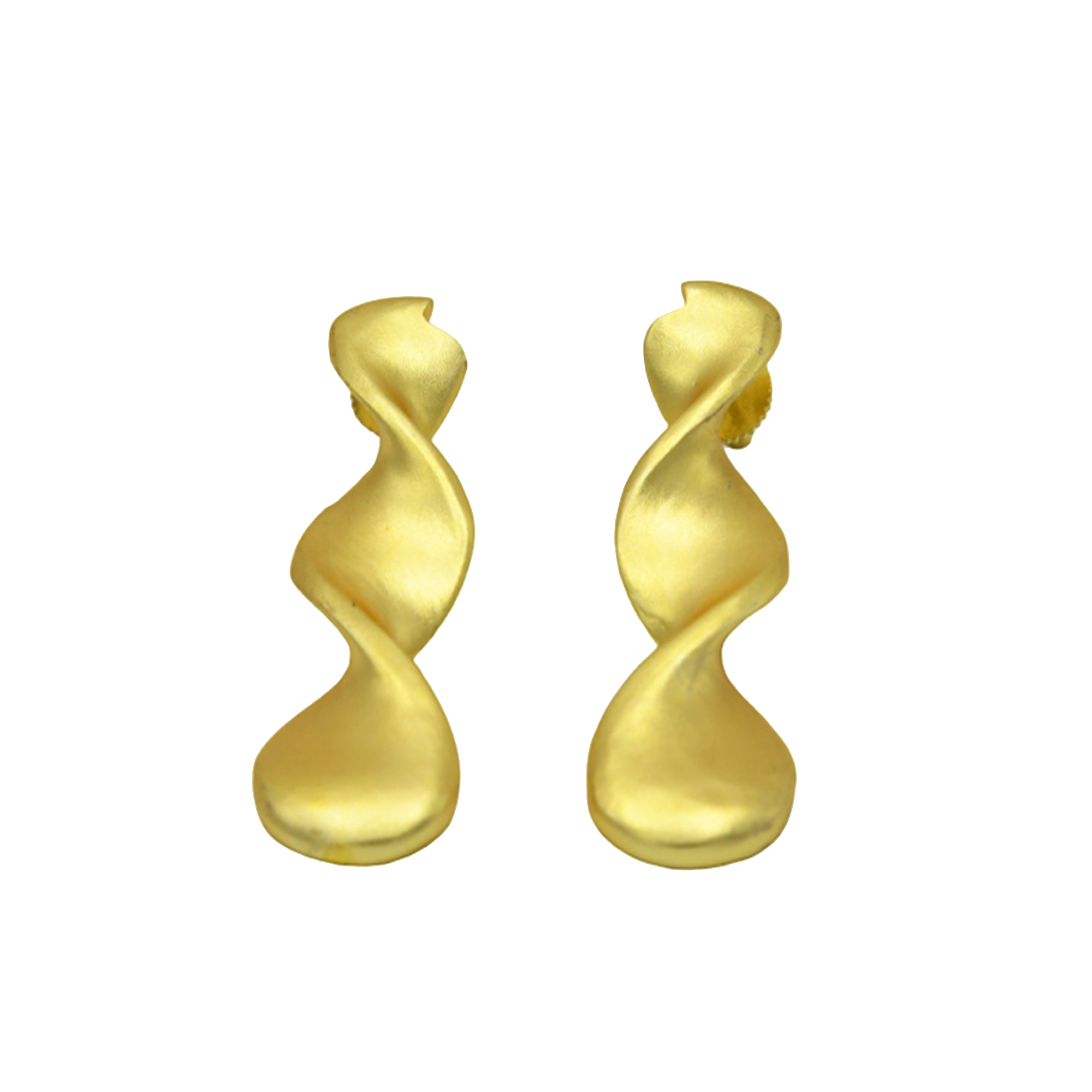 Twisted Brass Gold Plated Dangler Earring