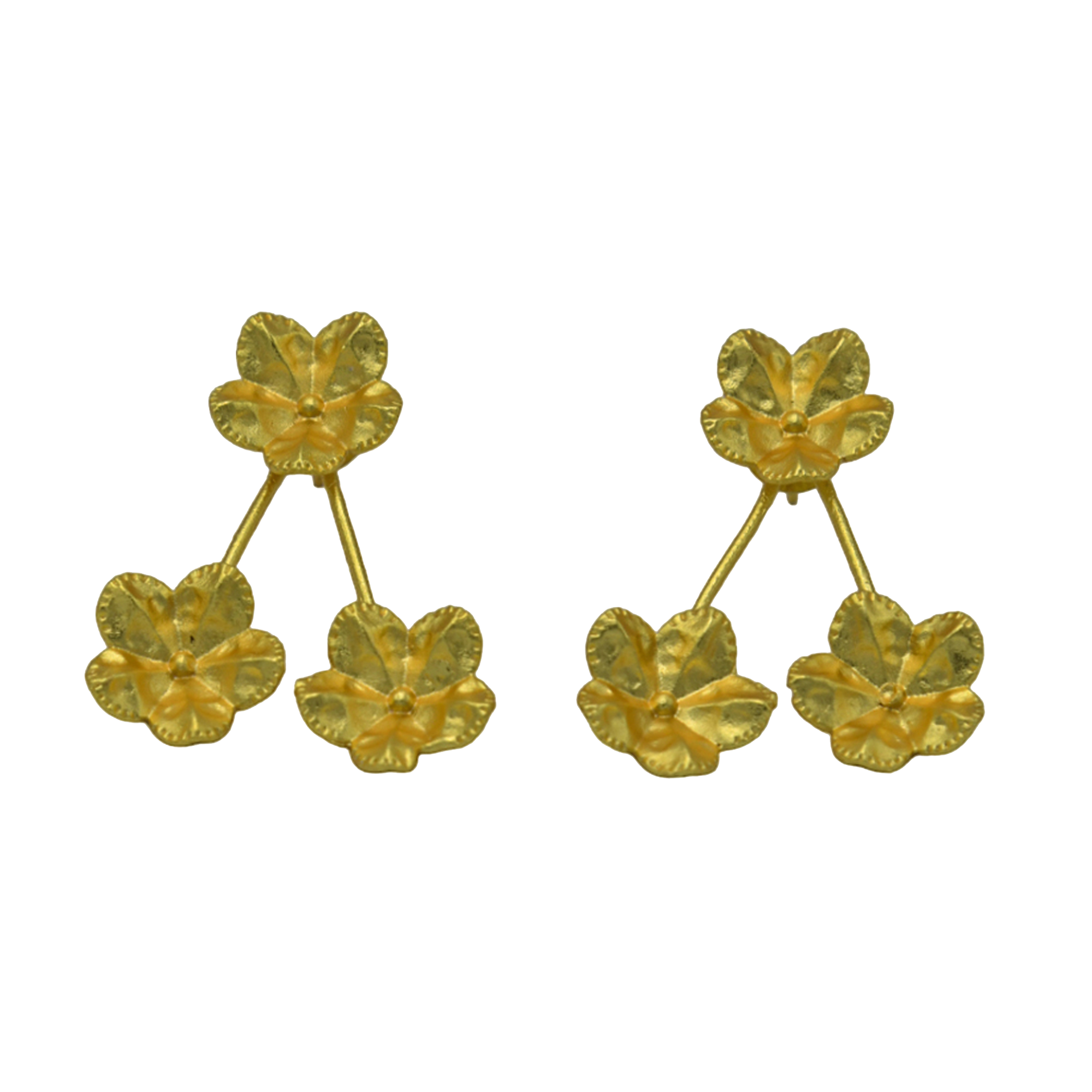 Tri-Flower Stud Earring