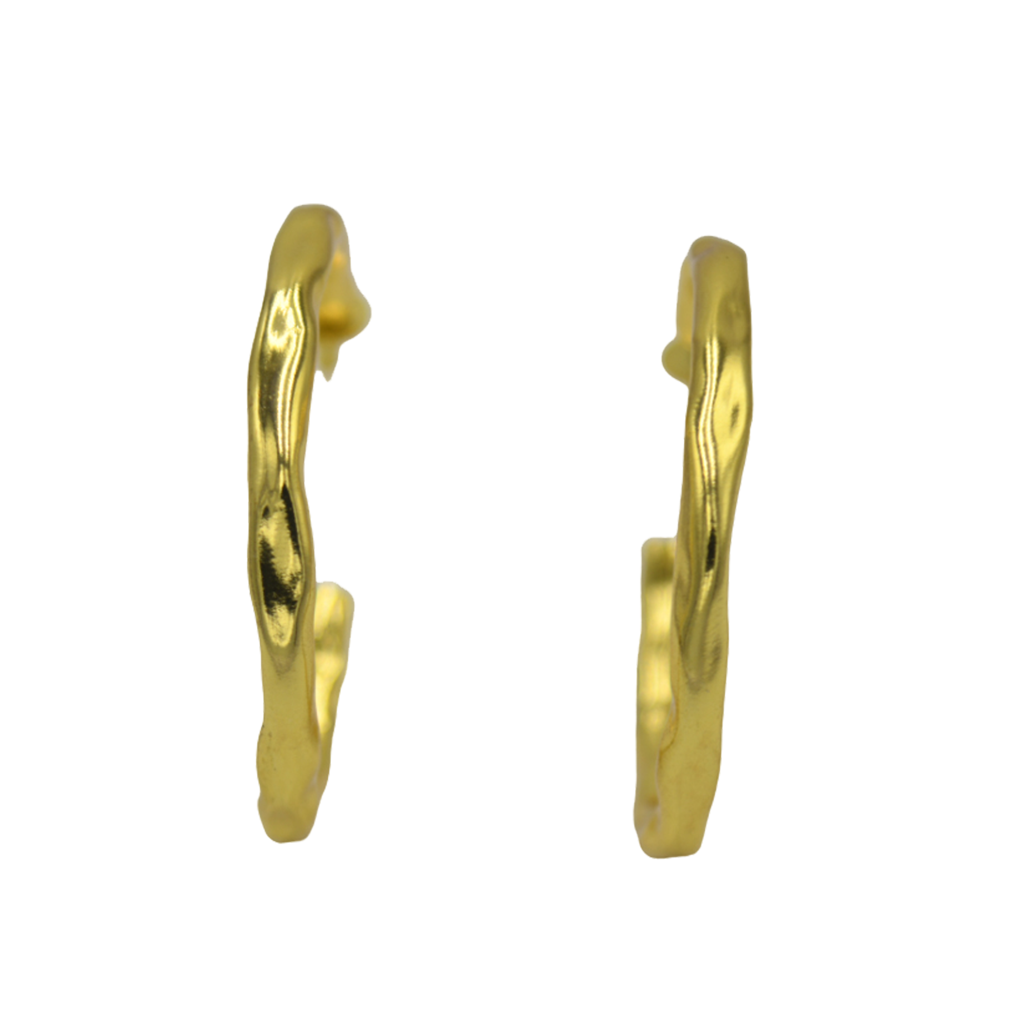 Uneven Textured Big Hoop Earring