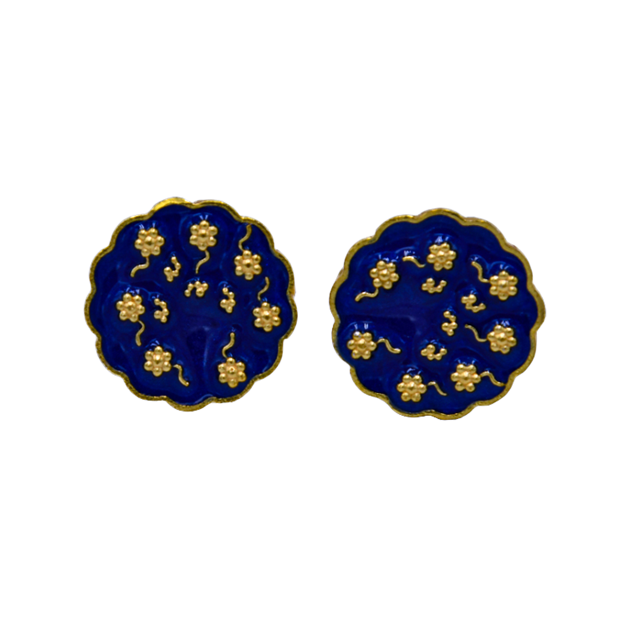 Flower Enameling Cufflinks