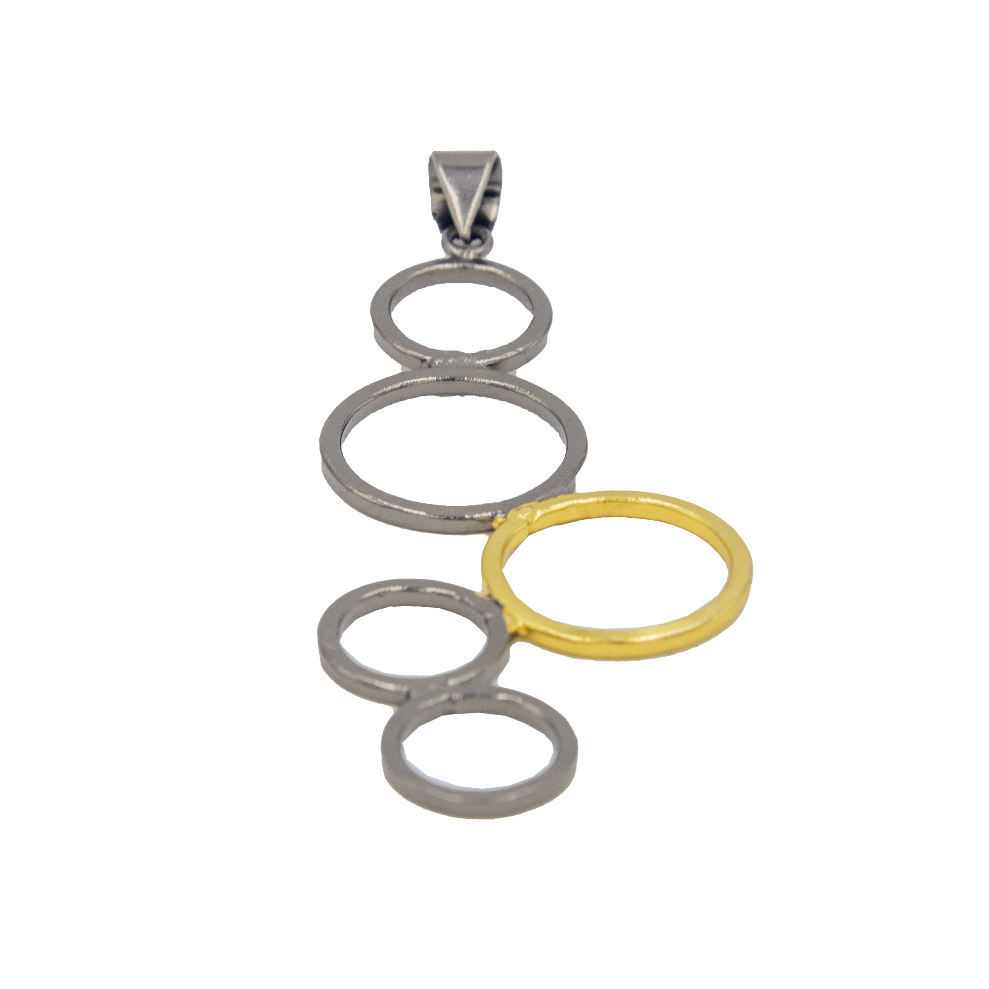 Penta Ring Brass Pendant