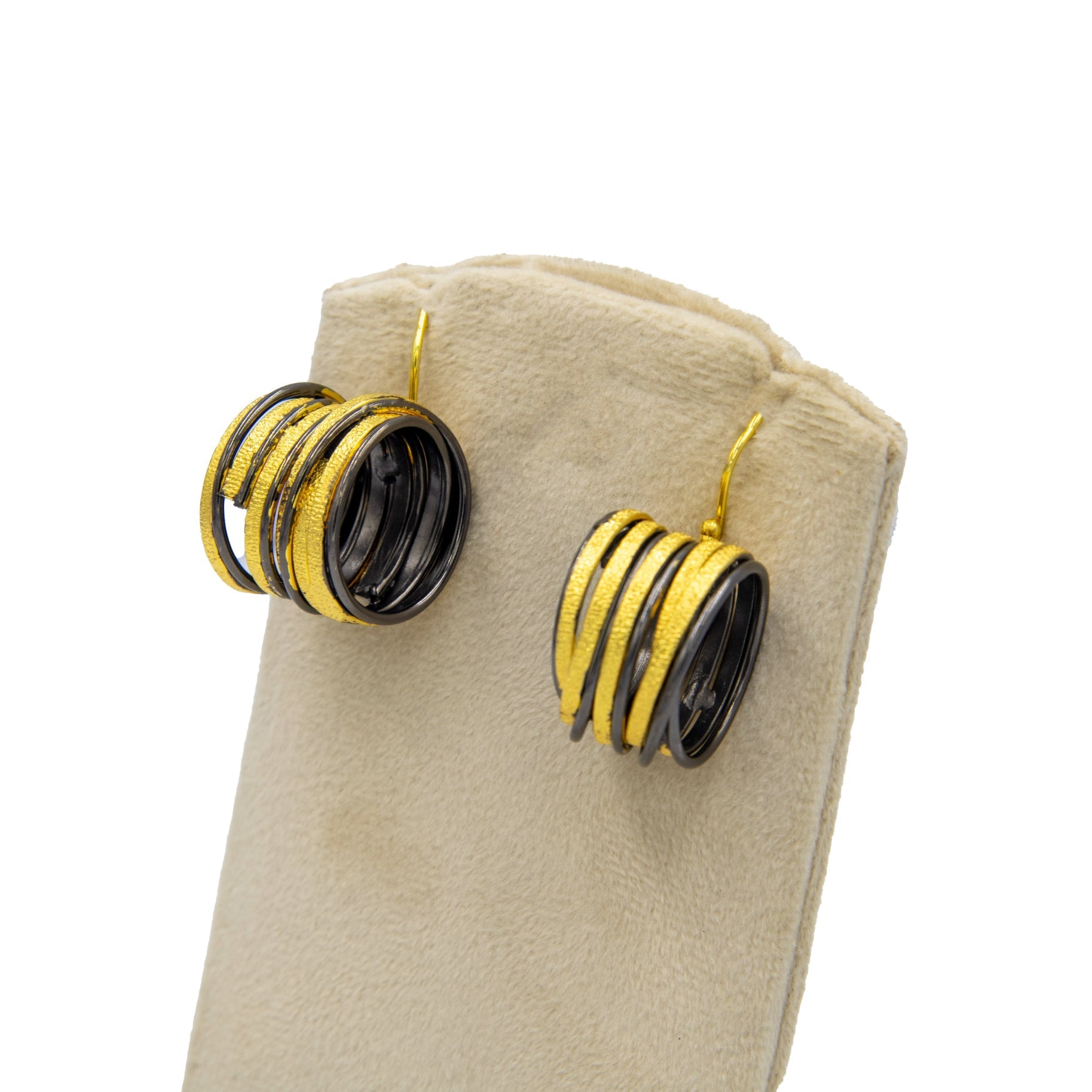 Swirl Wire Brass Hoop Earring