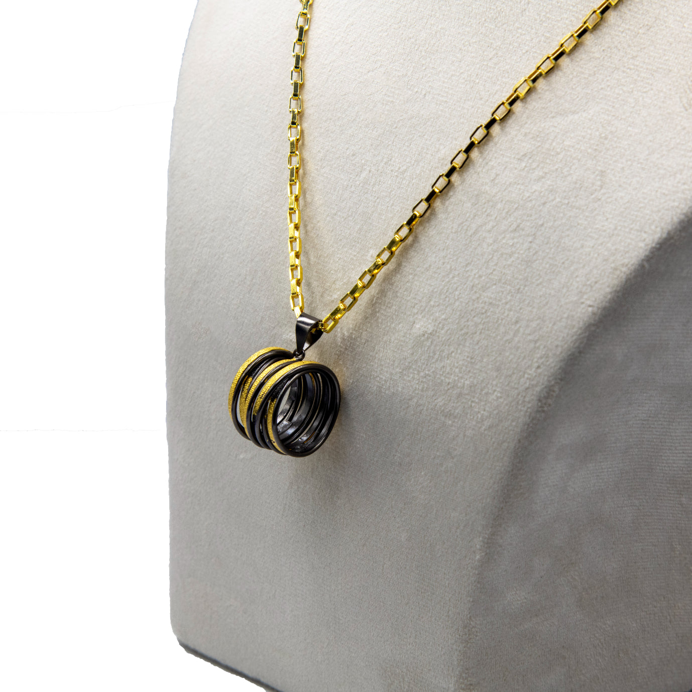 Swirl Wire Brass Pendant