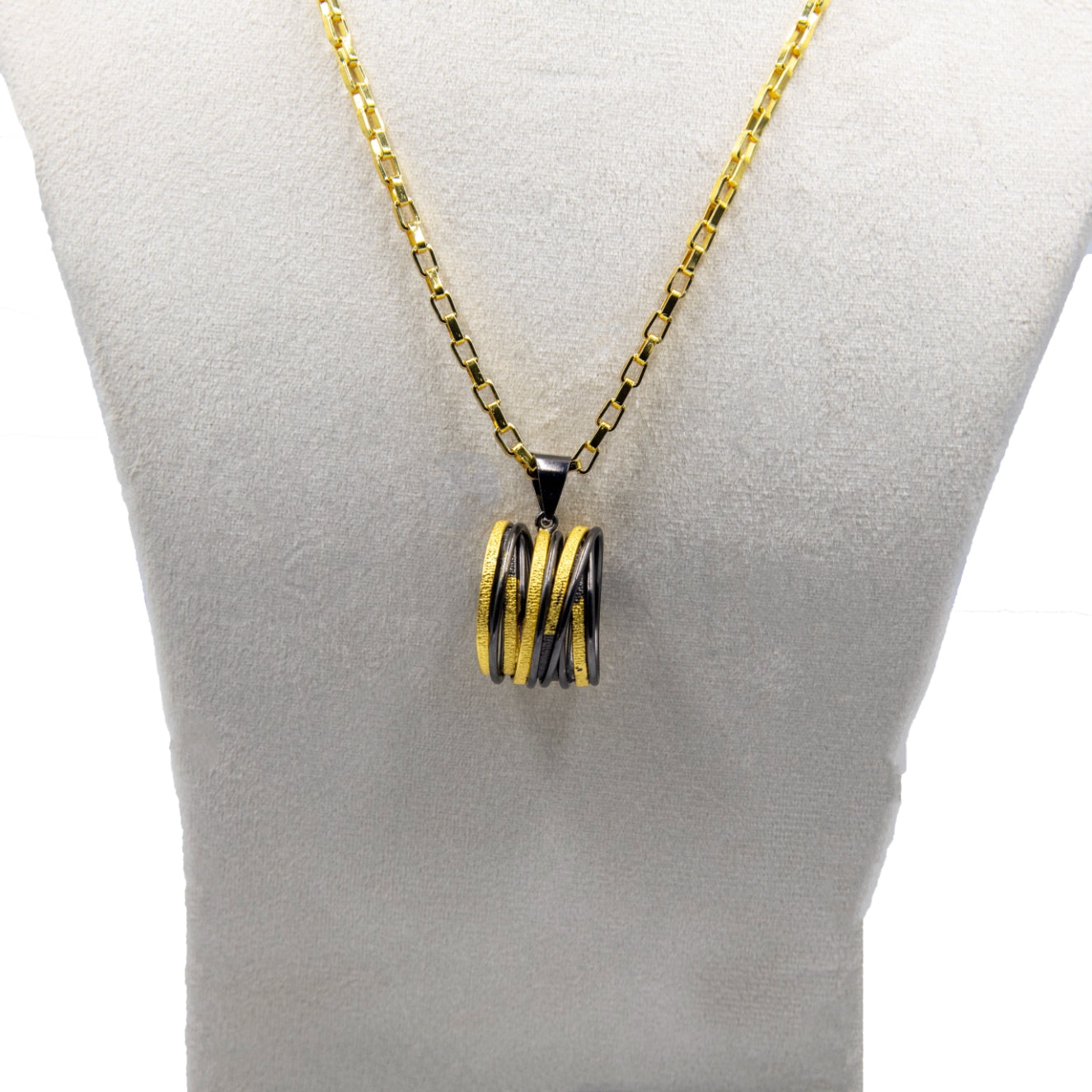 Swirl Wire Brass Pendant