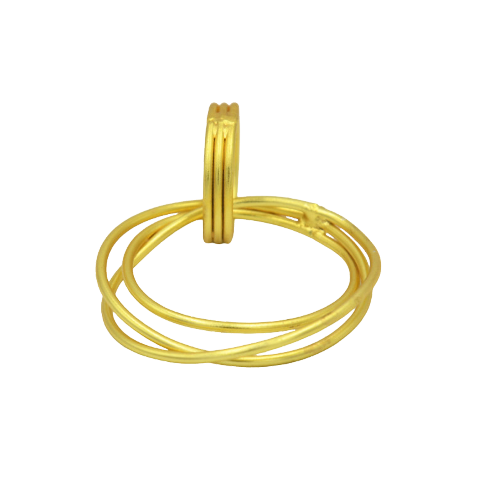 Tri Swirl Wire Brass Pendant