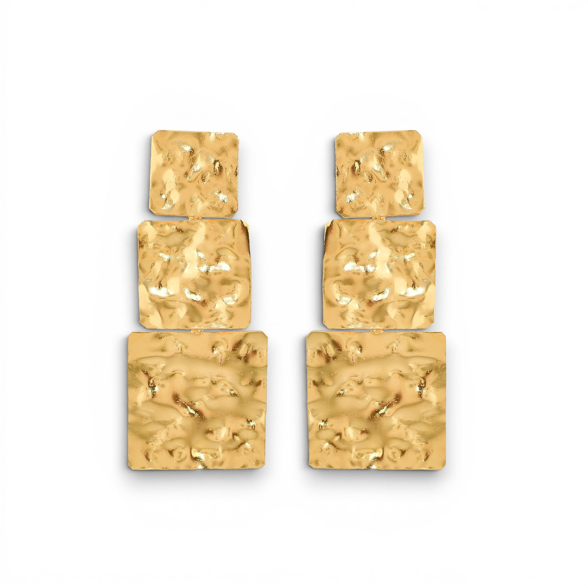 Brass Flash Gold Plating Tempest Stud Earring
