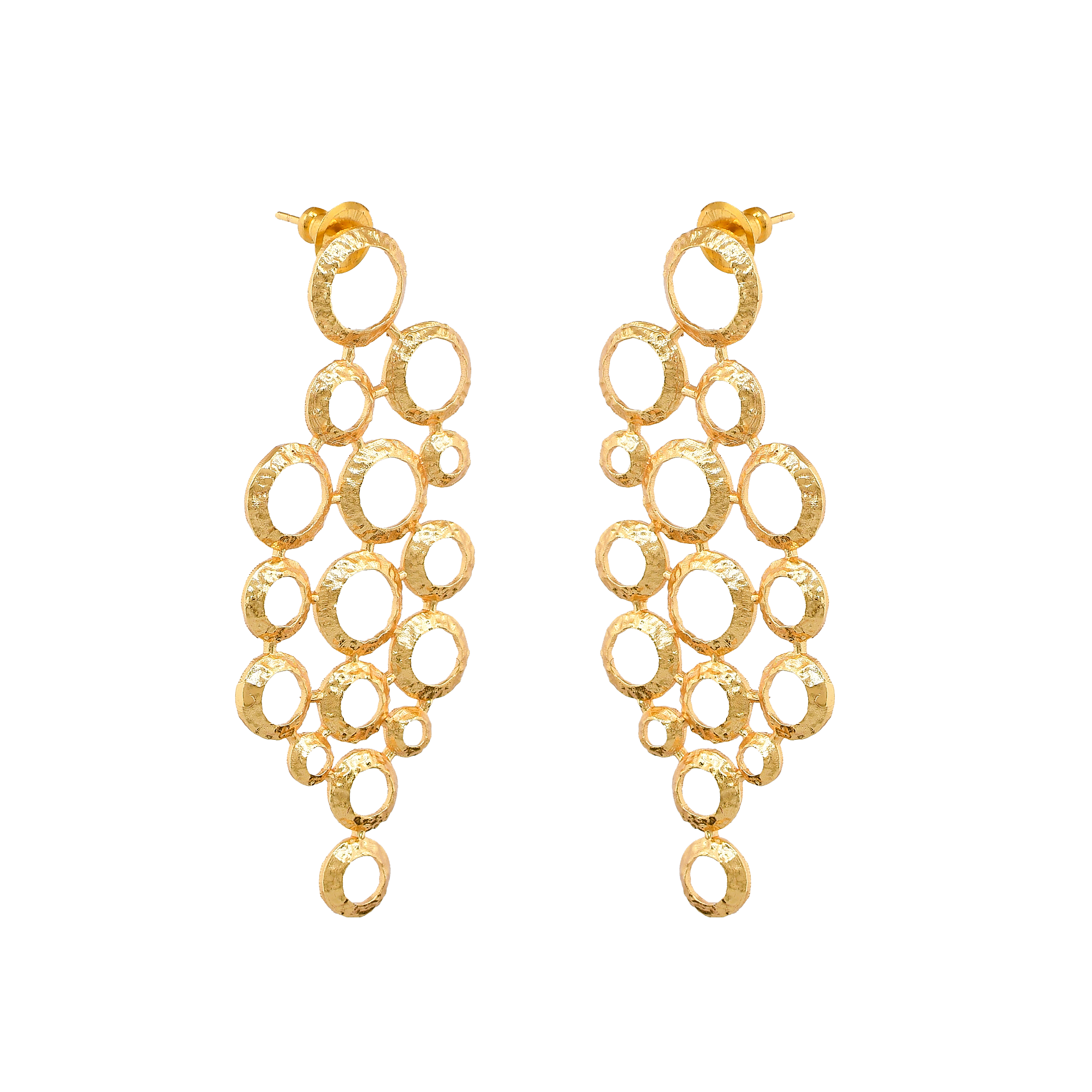Unique Brass Designer Stud Earring