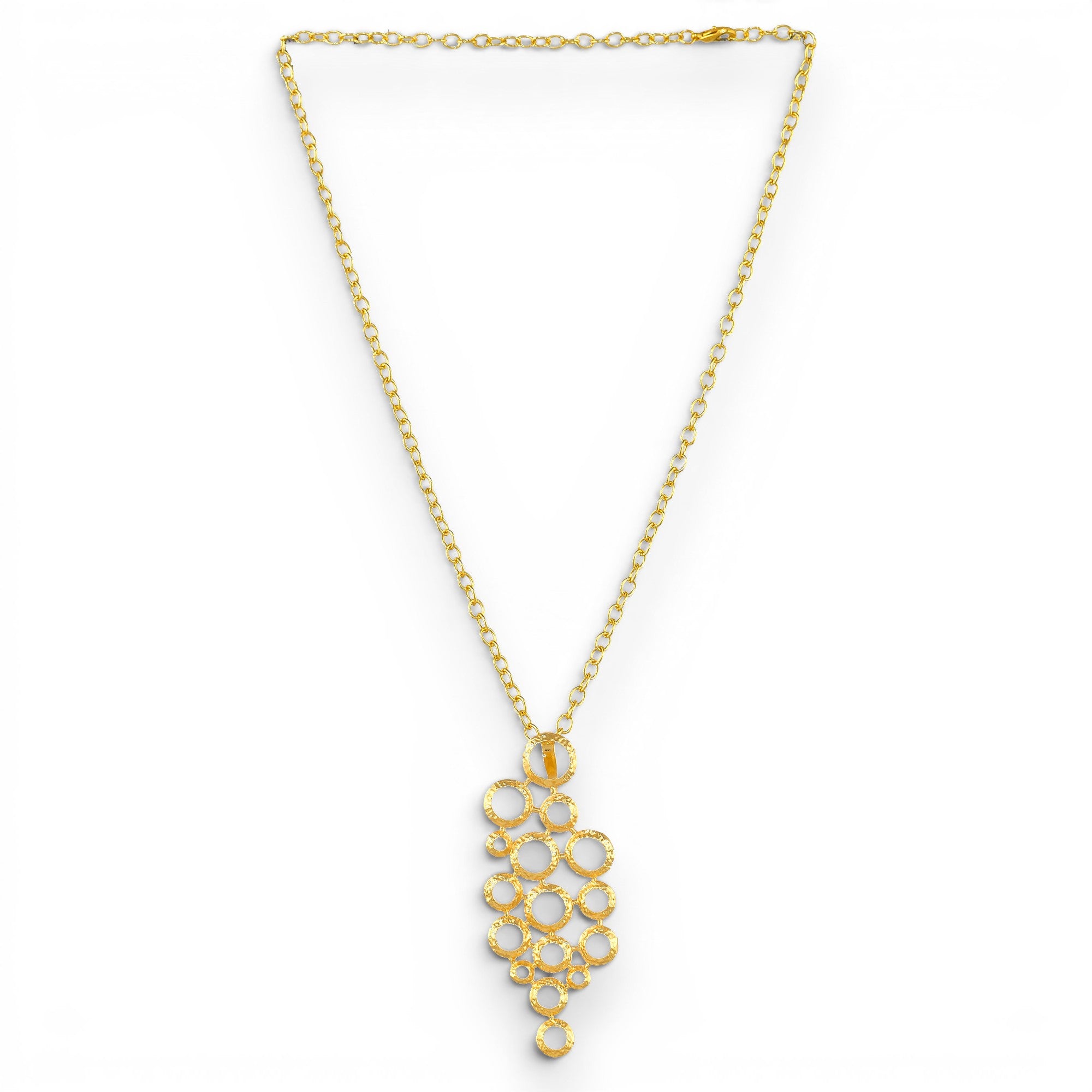 Brass Flash Gold Plating Hoops Necklace