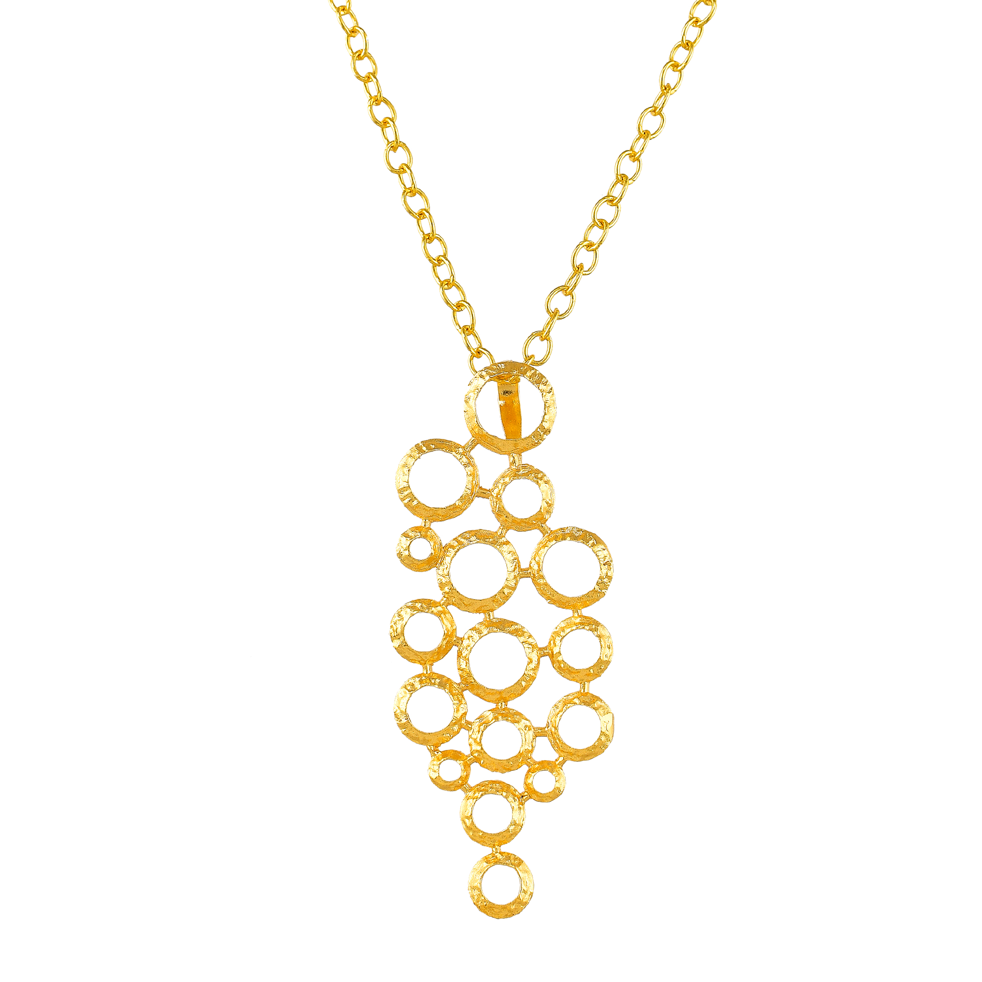 Brass Flash Gold Plating Hoops Necklace Fashion jewelry