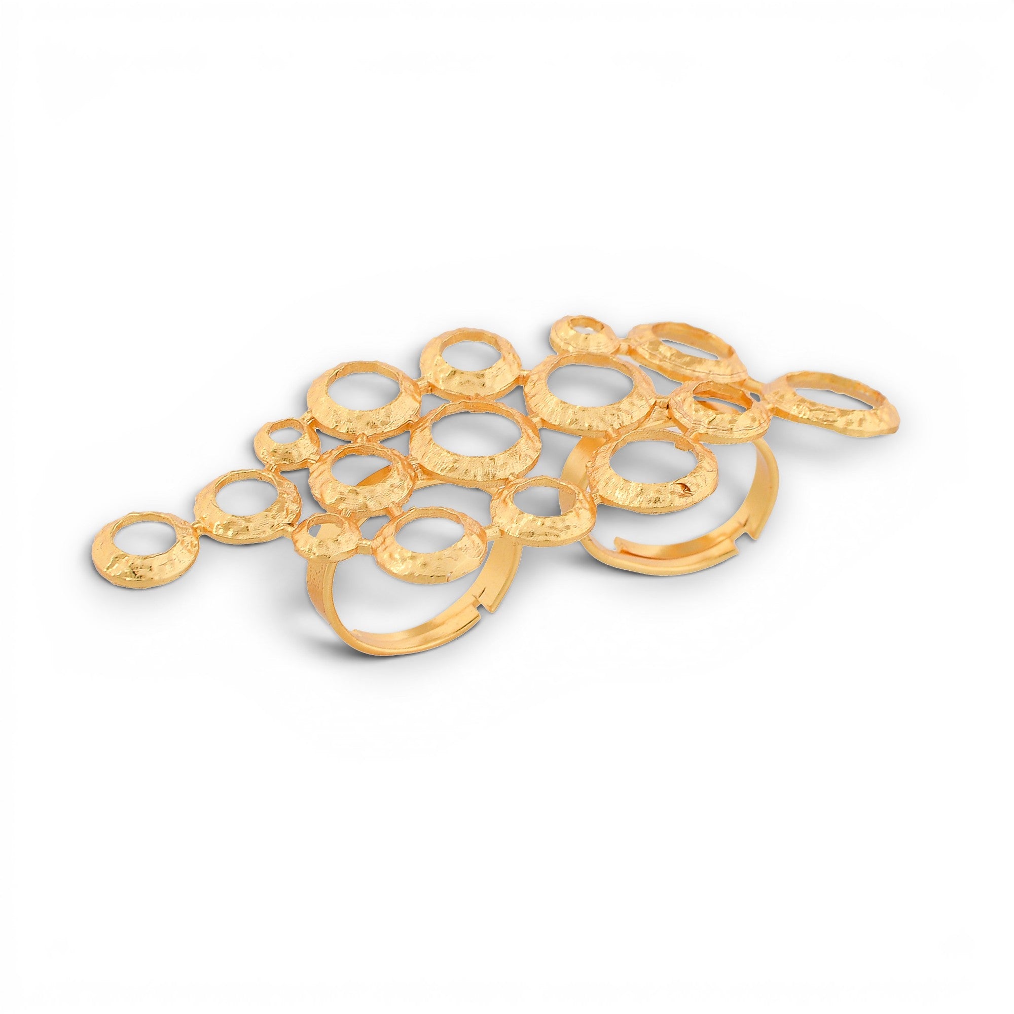 Brass Flash Gold Plating Hoops Ring