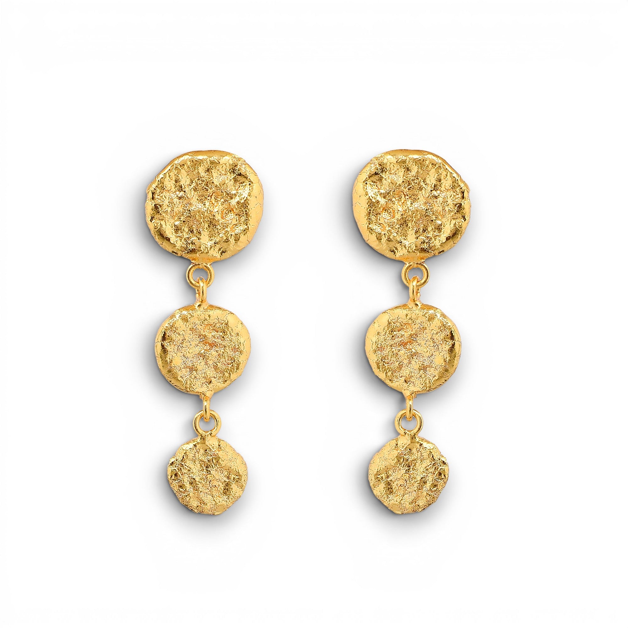 Brass Flash Gold Plating Tempest Stud Earring