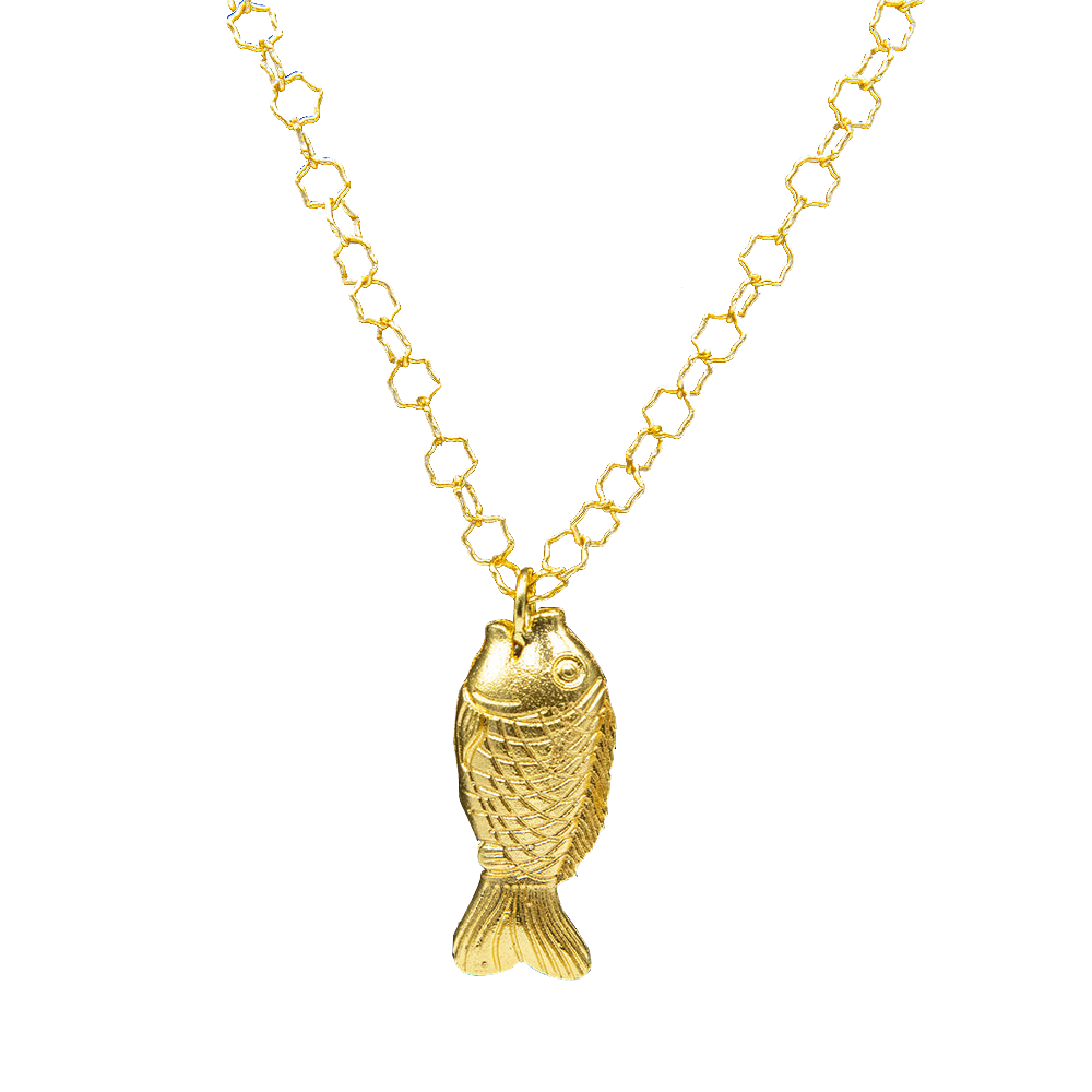 Fish Flash Gold Plated Pendant