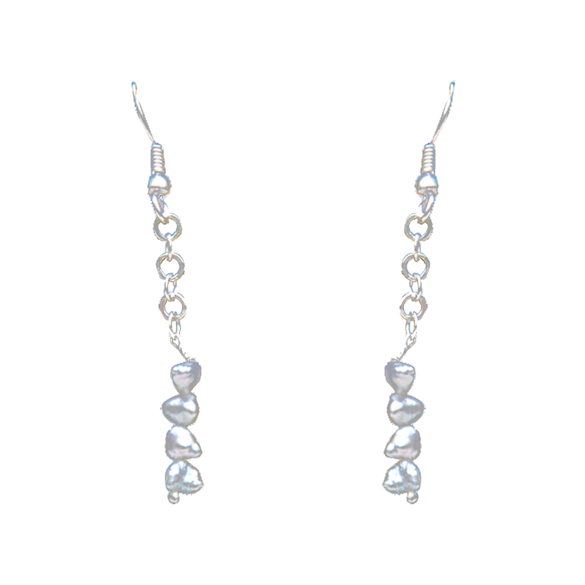 Pearl Dangler Silver Plated Hook Earring