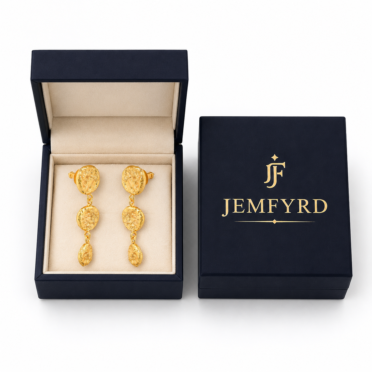 Brass Flash Gold Plating Tempest Stud Earring