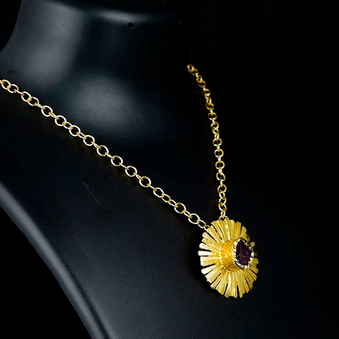 Aquamarine Floral Necklace Fashion jewelry