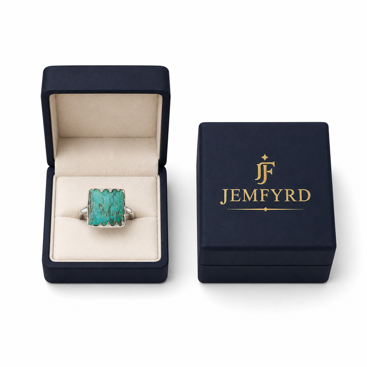 Turquoise Rough Gemstone Ring