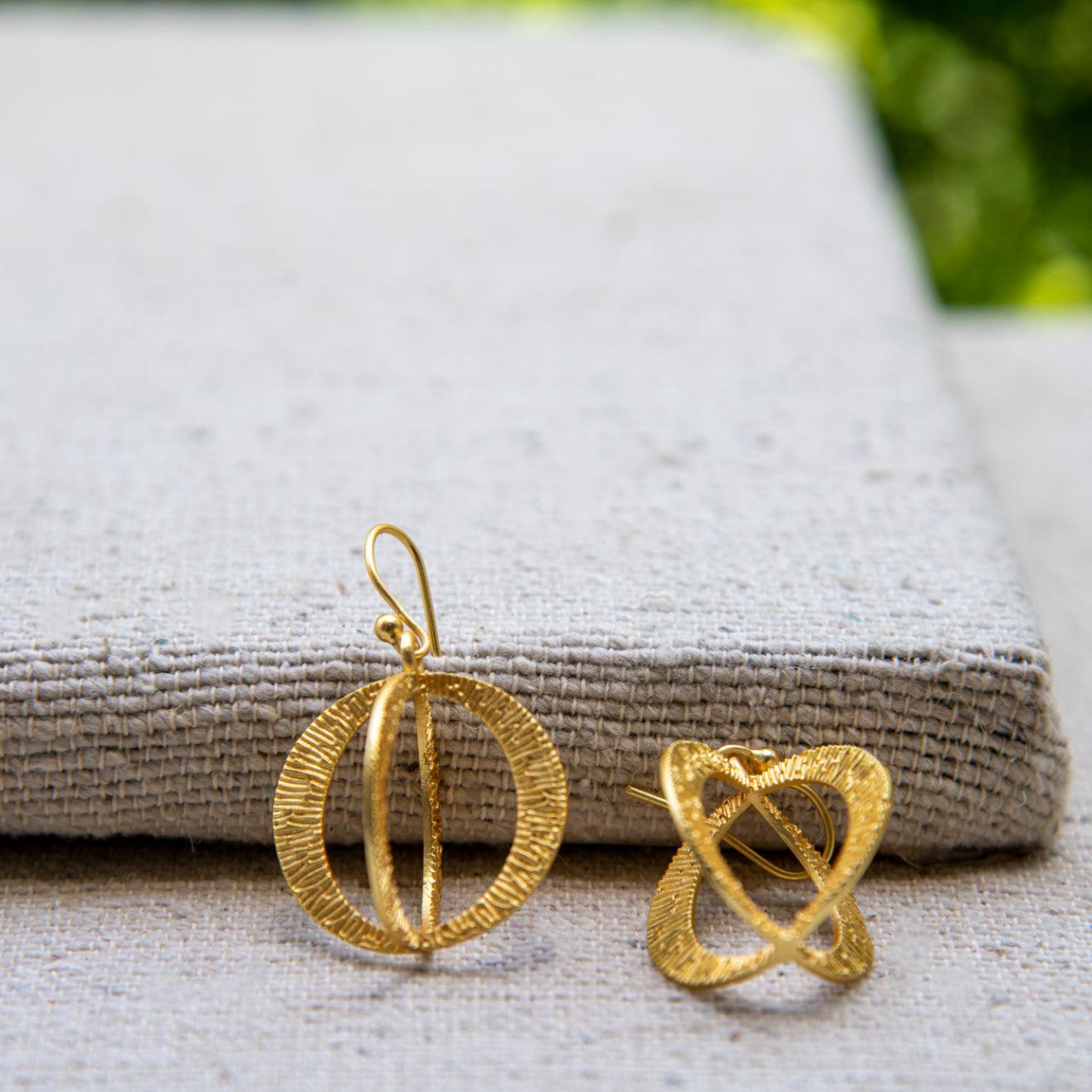 Bangle Designer Gold Plated Brass Hook Earring Jewelry For Women