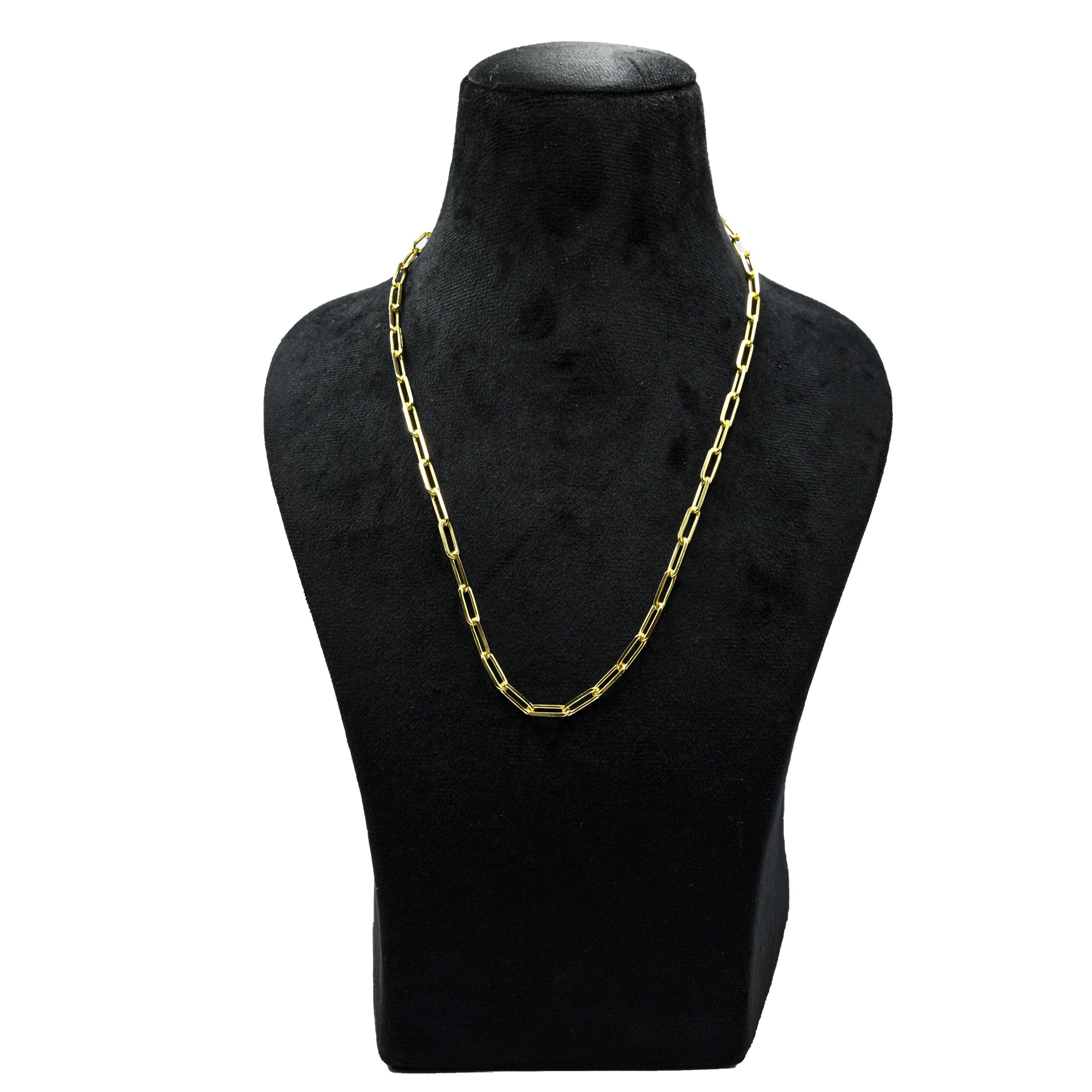 Big Paperclip Brass Gold Plated Chain