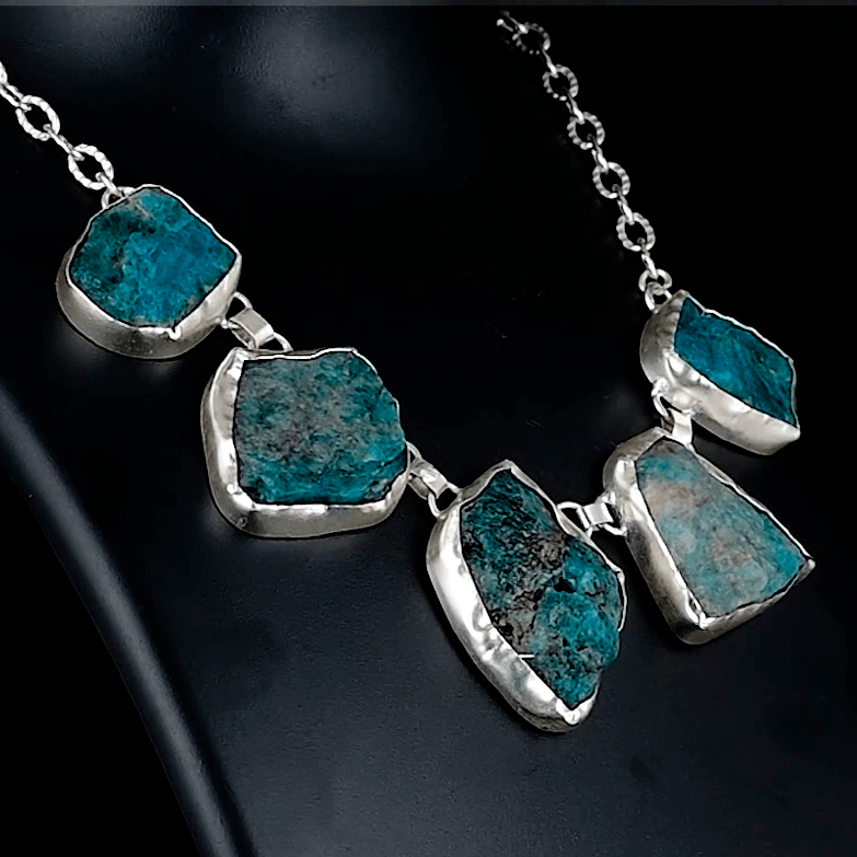 Blue Apatite Gemstone Pendant Necklace jewelry