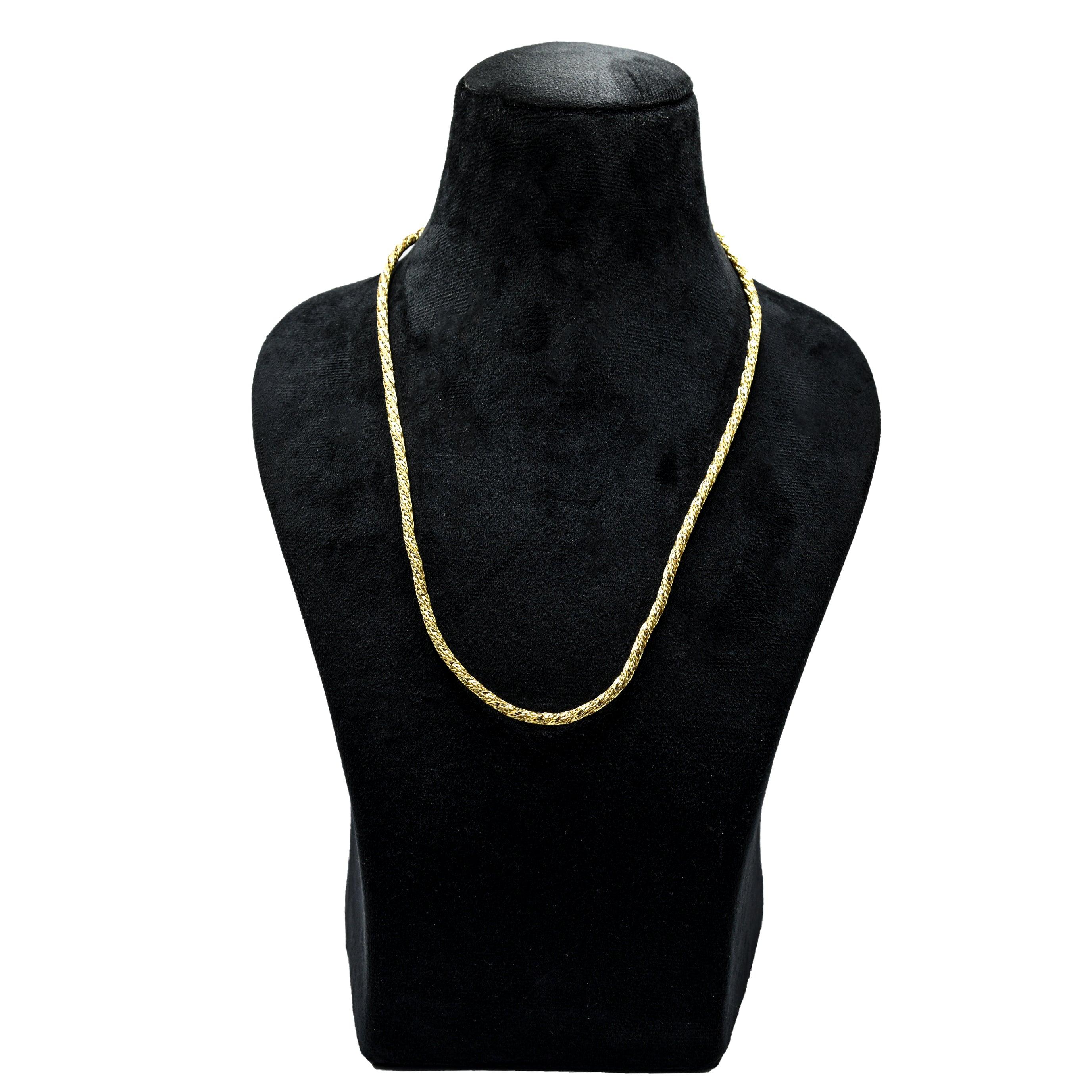 Braided Brass Gold Plated Chain
