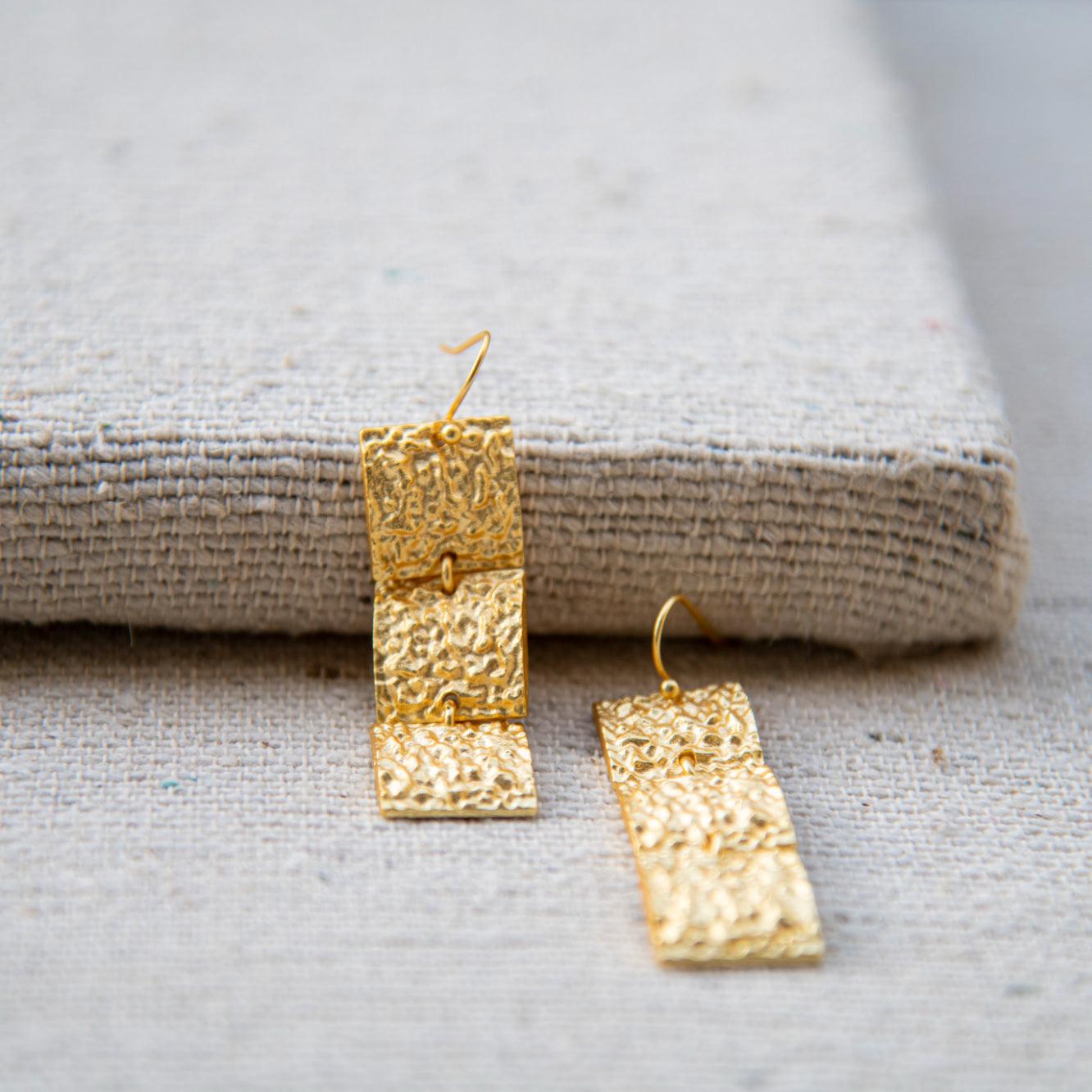 Brass Dangler Stud Earring