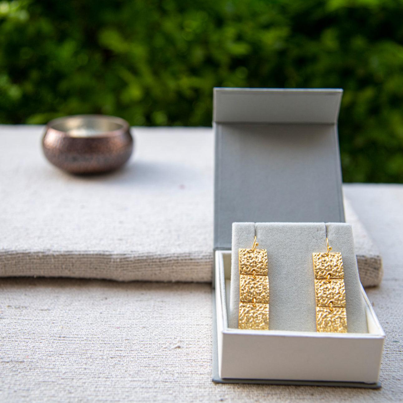 Brass Dangler Stud Earring