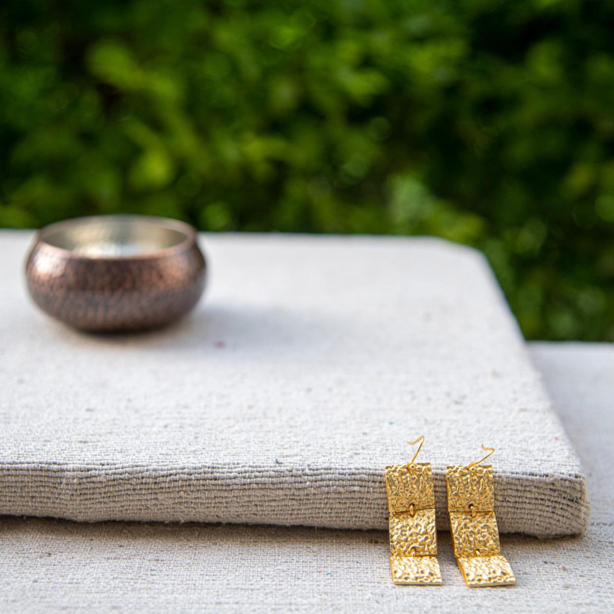 Brass Dangler Stud Earring