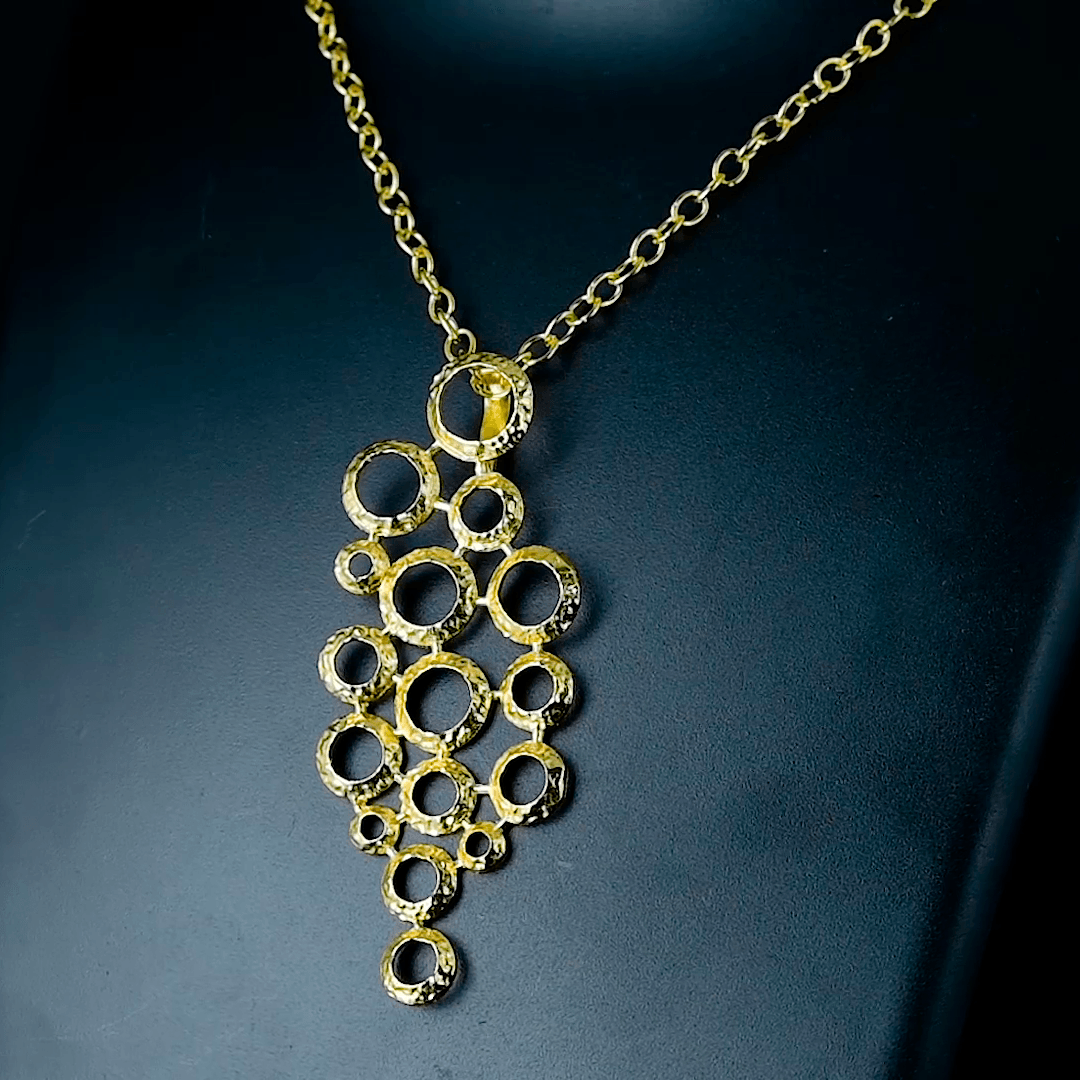 Brass Flash Gold Plating Hoops Necklace Fashion jewelry