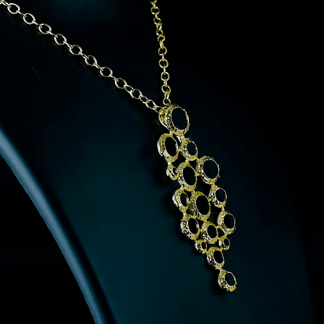 Brass Flash Gold Plating Hoops Necklace Fashion jewelry