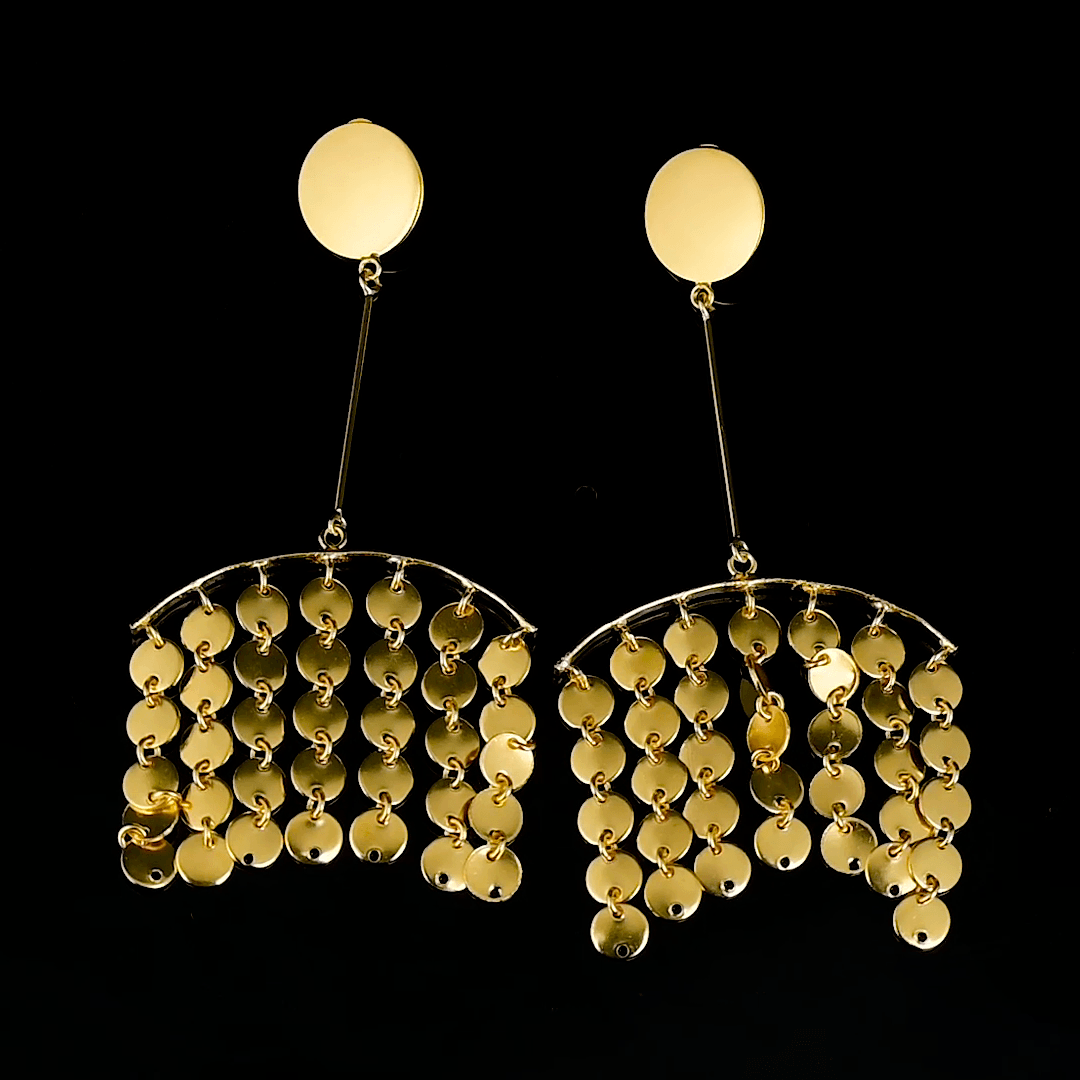 Brass Hanger Stud Earring