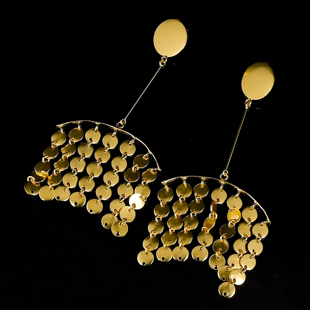 Brass Hanger Stud Earring