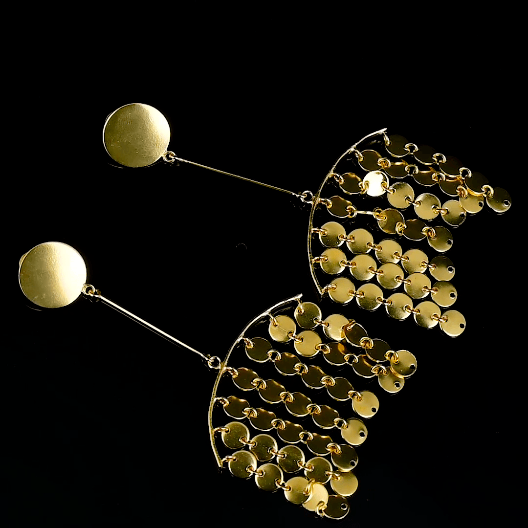 Brass Hanger Stud Earring