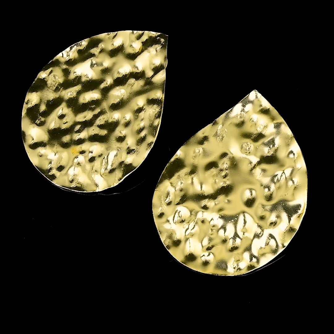 Brass Tempest Stud Earring