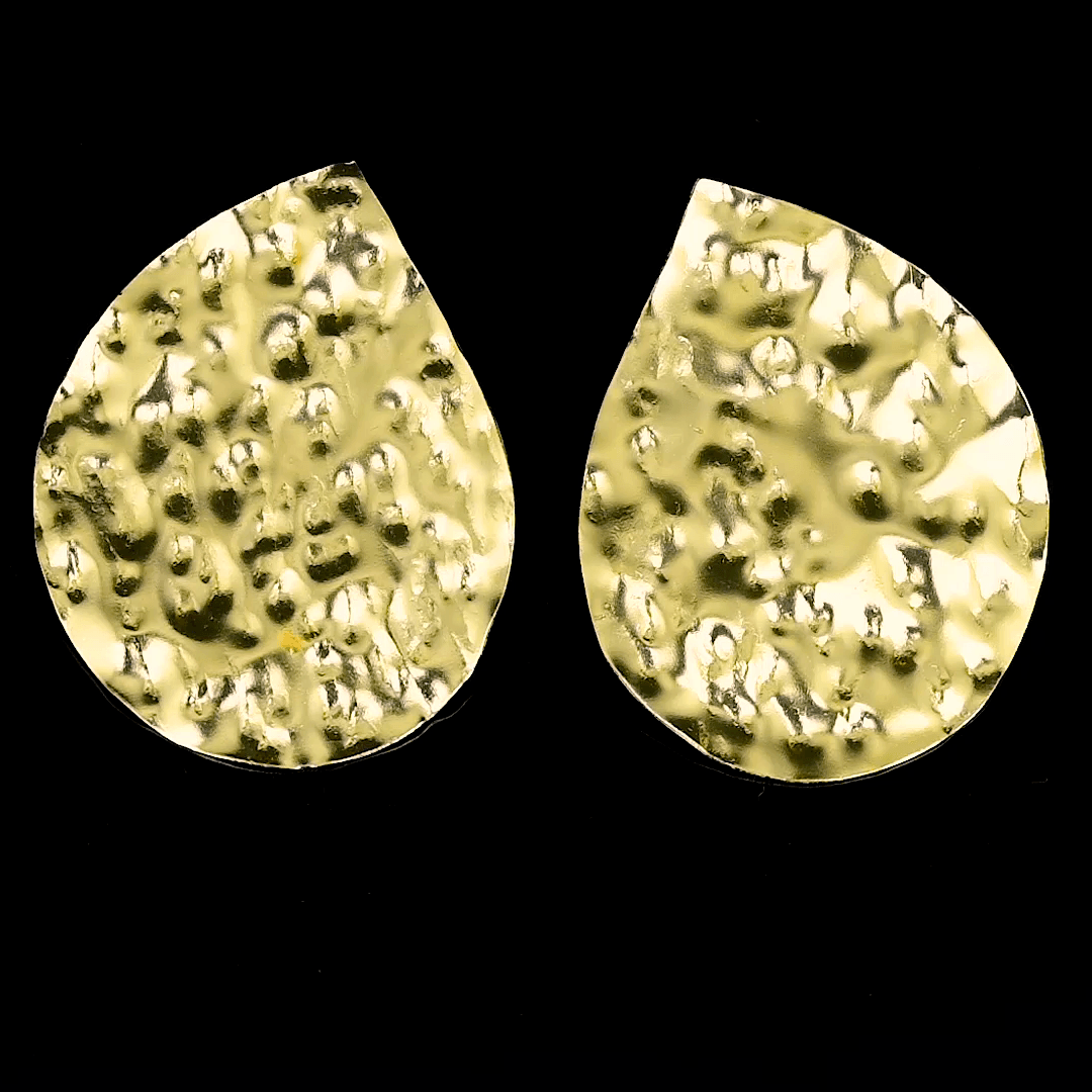 Brass Tempest Stud Earring