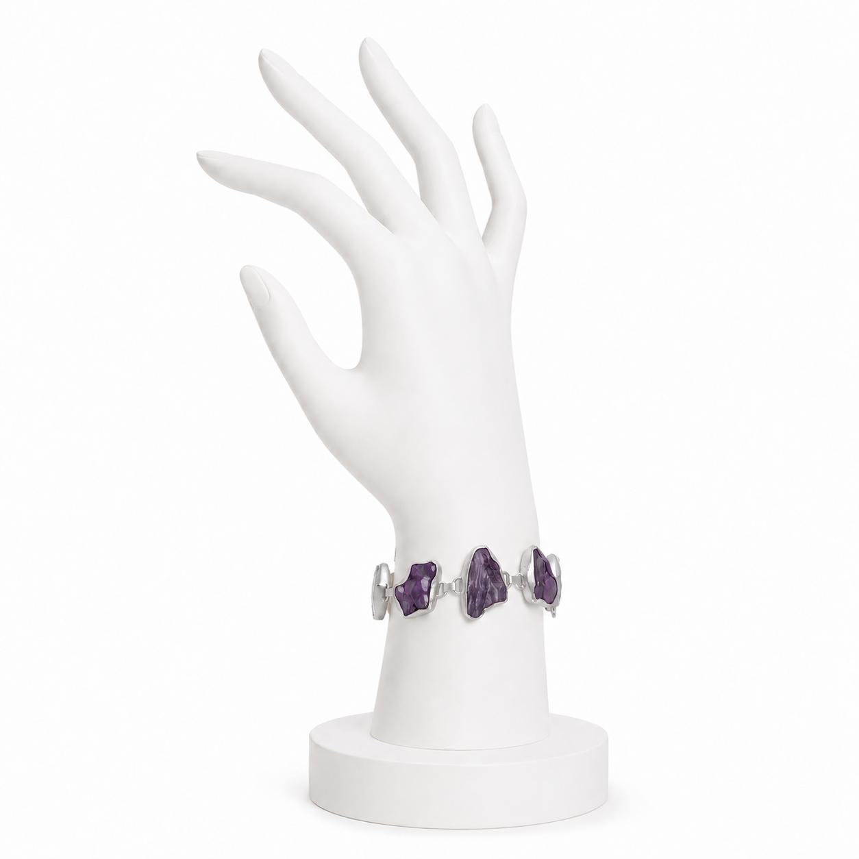 Amethystt Rough Gemstone Bracelet