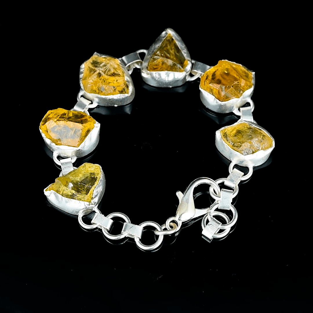 Citrine Rough Gemstone Bracelet