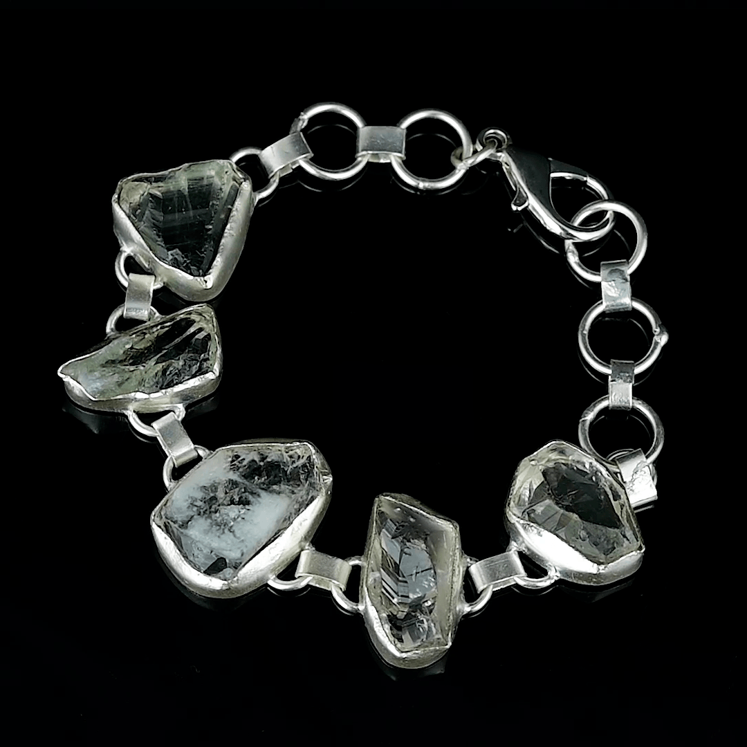 Crystal Quartz Rough Gemstone Bracelet