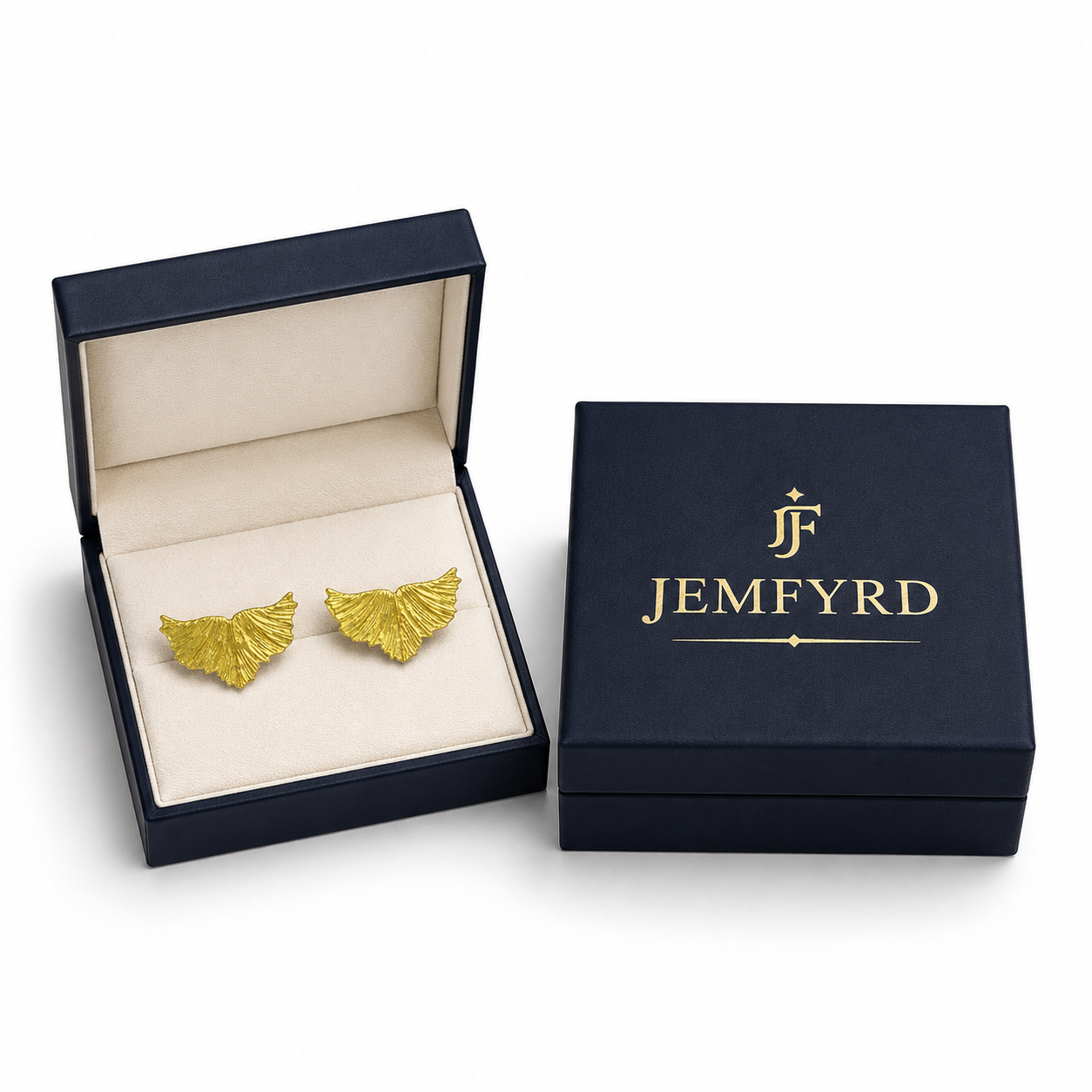 Small Wing Gold Plated Stud Earring