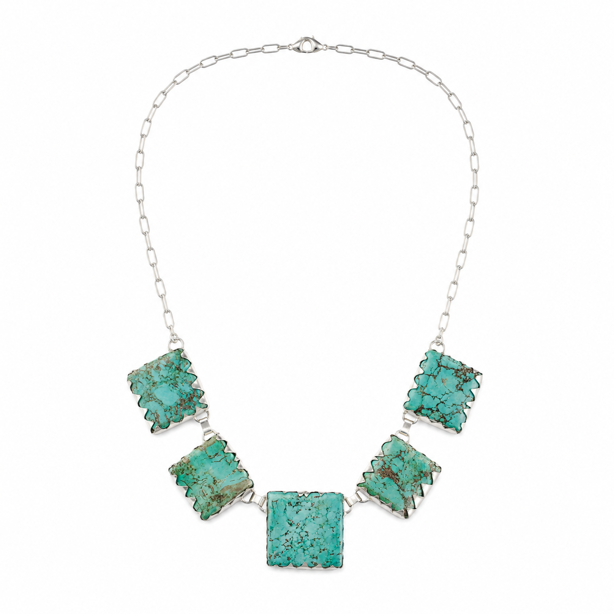 Turquoise Rough Gemstone Necklace