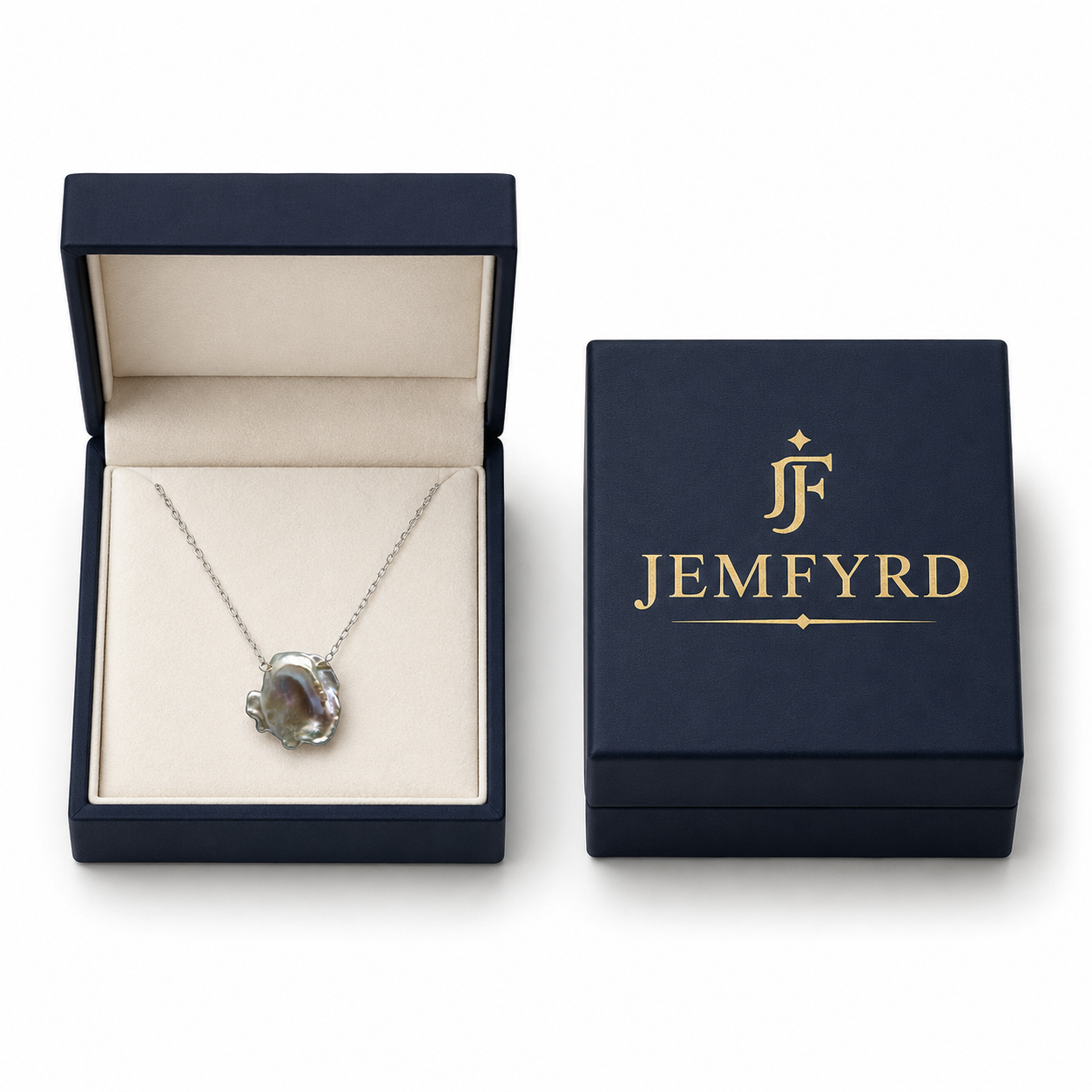 Natural Baroque Pearl Silver Plated Chain Pendant