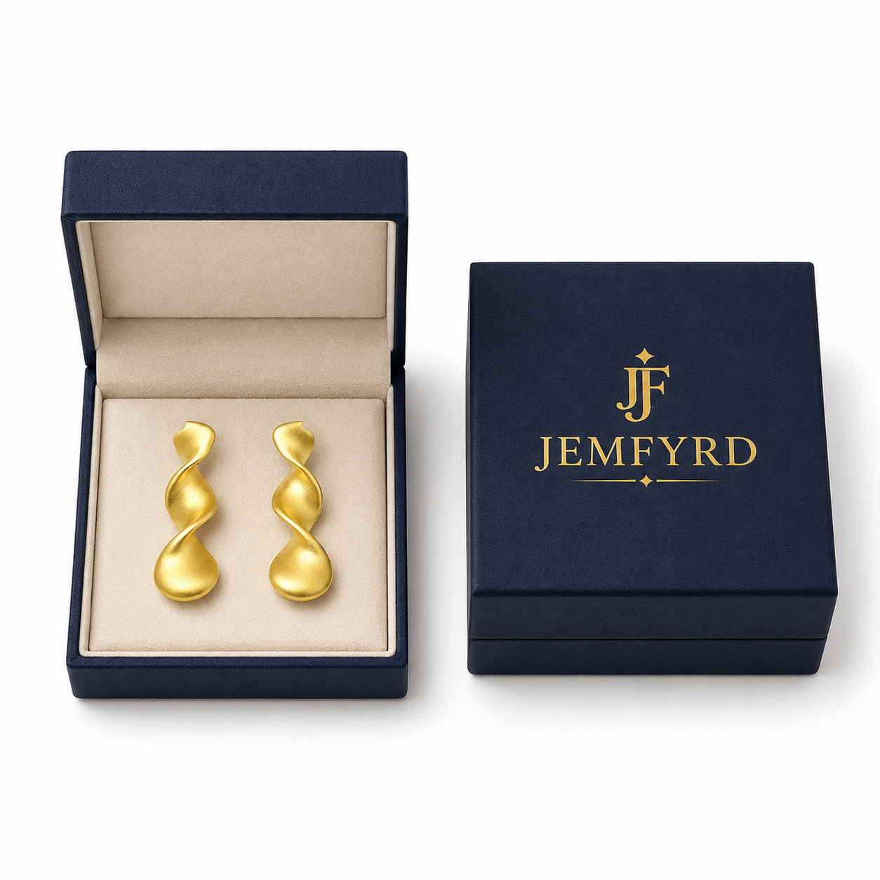 Twisted Brass Gold Plated Dangler Earring