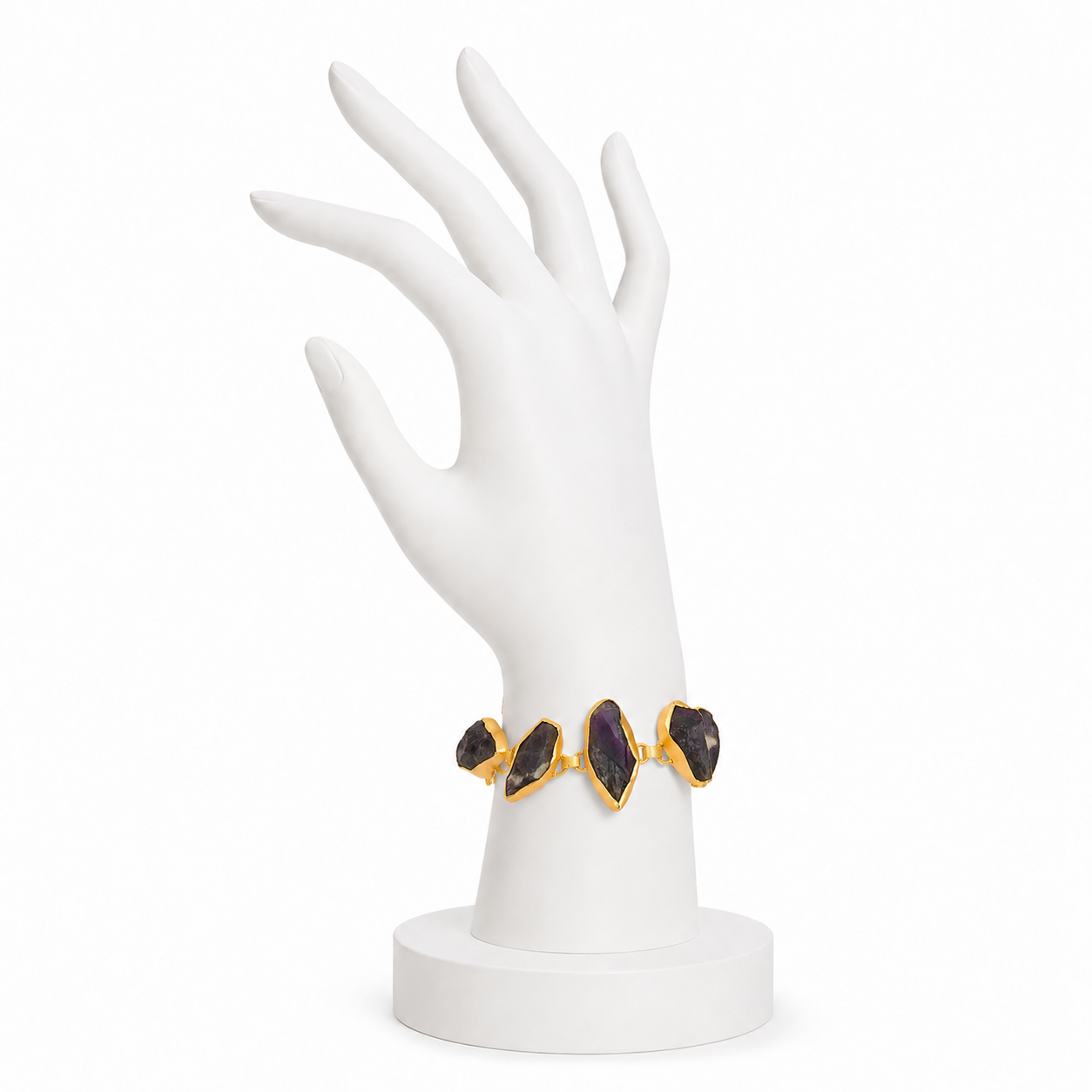 Amethystt Rough Gemstone Bracelet