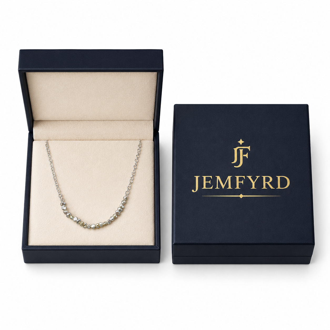 Small Freshwater Pearl Silver Plated Chain Necklace