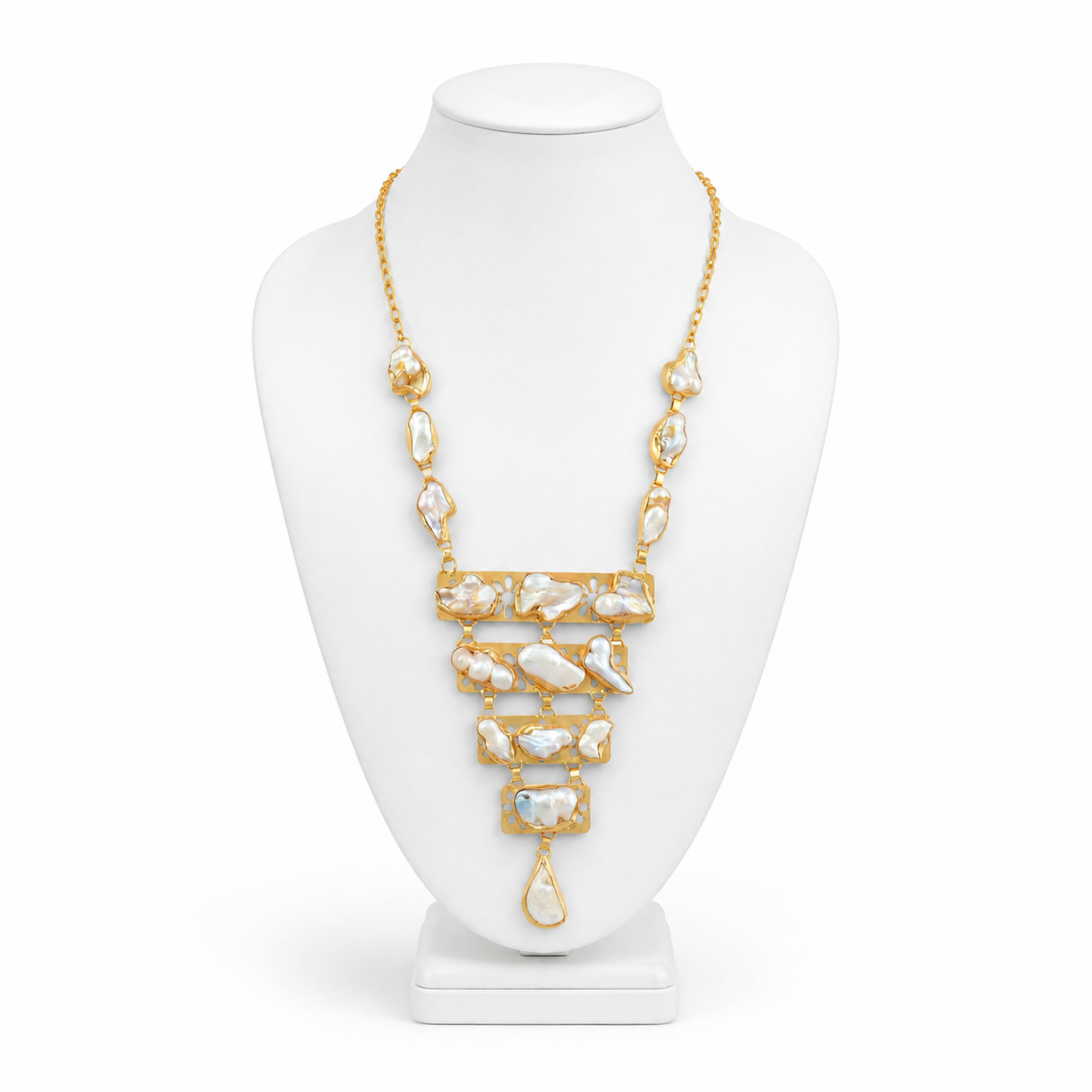 Baroque Pearl Rough Gemstone Necklace