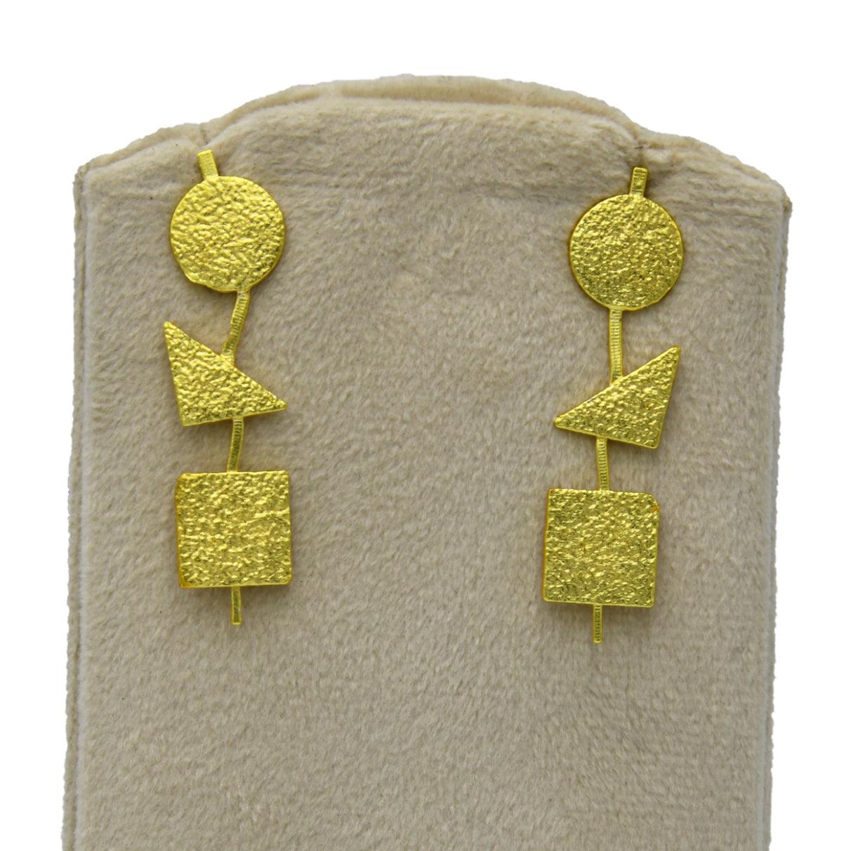 Geometrical Dangler Stud Earring