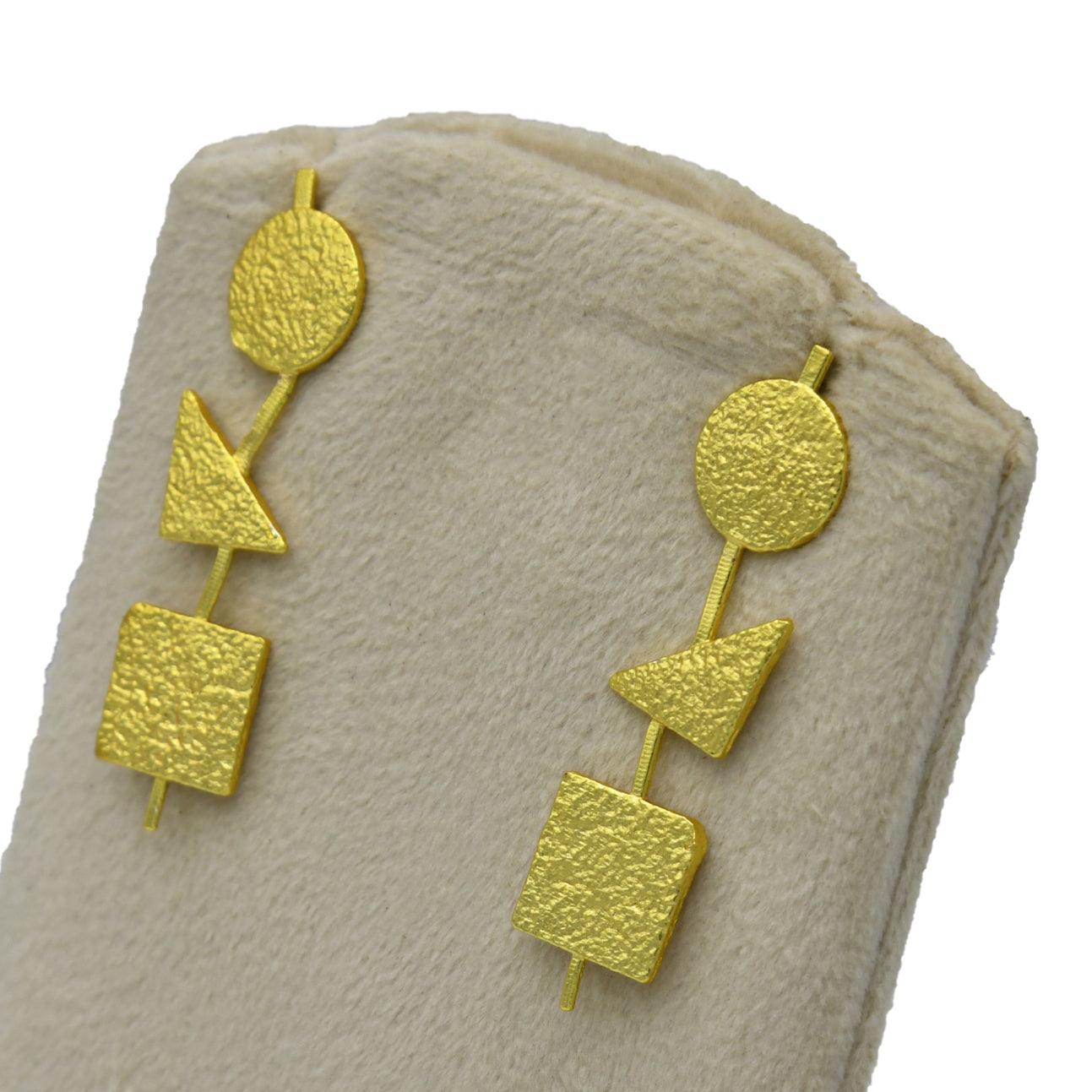 Geometrical Dangler Stud Earring