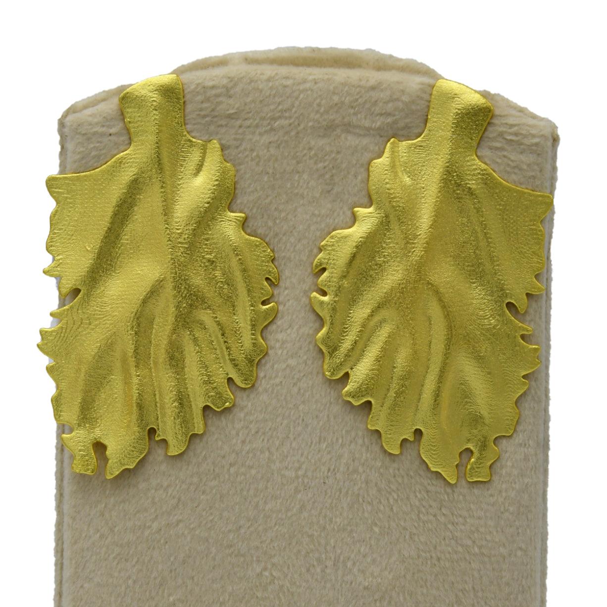 Golden Leaf Stud Earring
