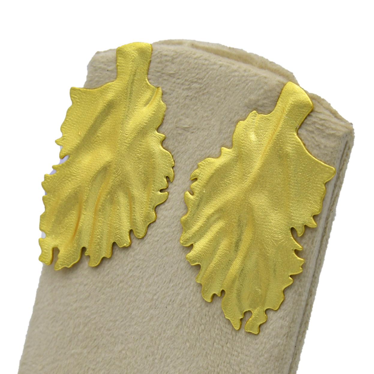 Golden Leaf Stud Earring